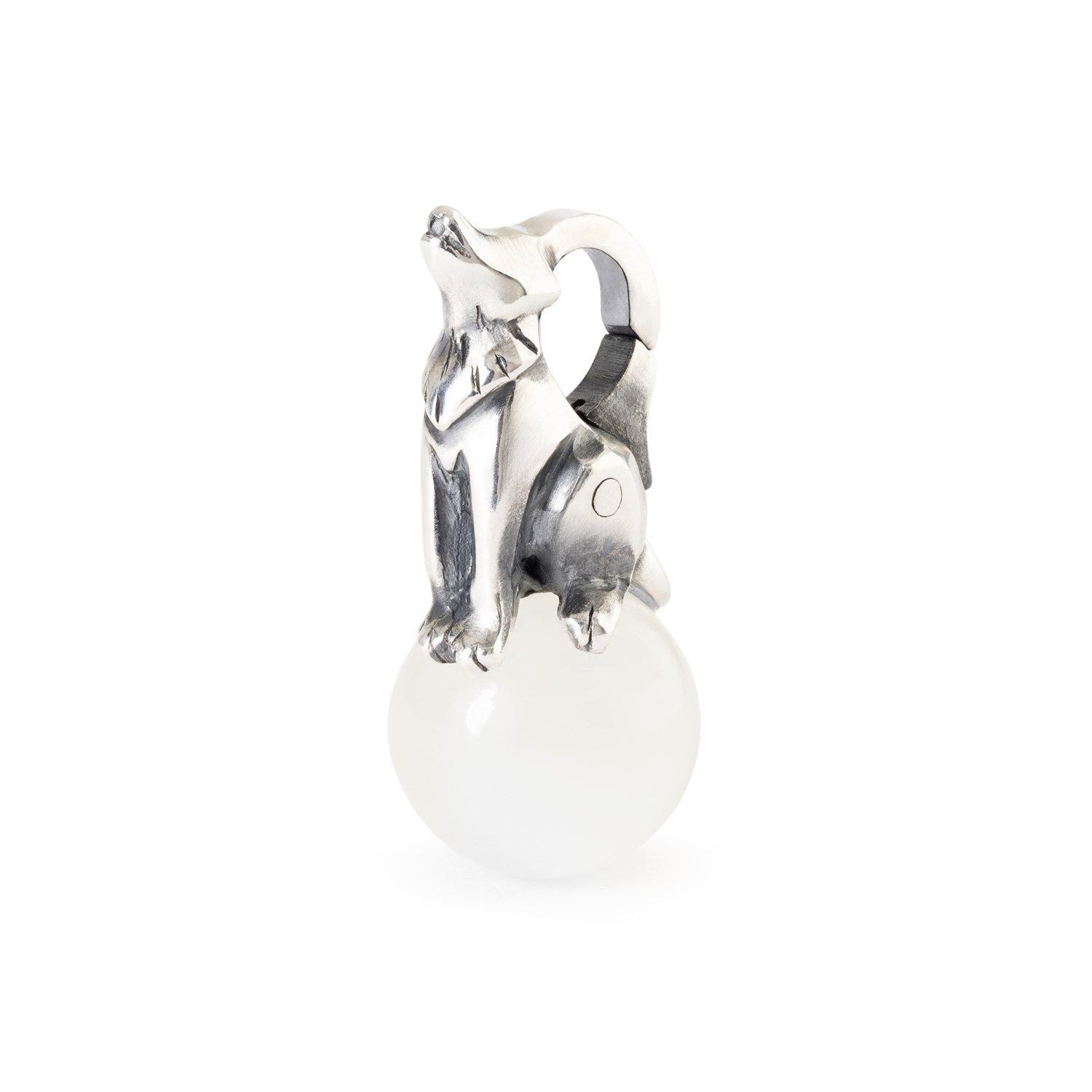 Trollbeads Kettenanhänger Der Wolf in dir Anhänger mit Wolf und weißem Mondstein, TAGPE-00105
