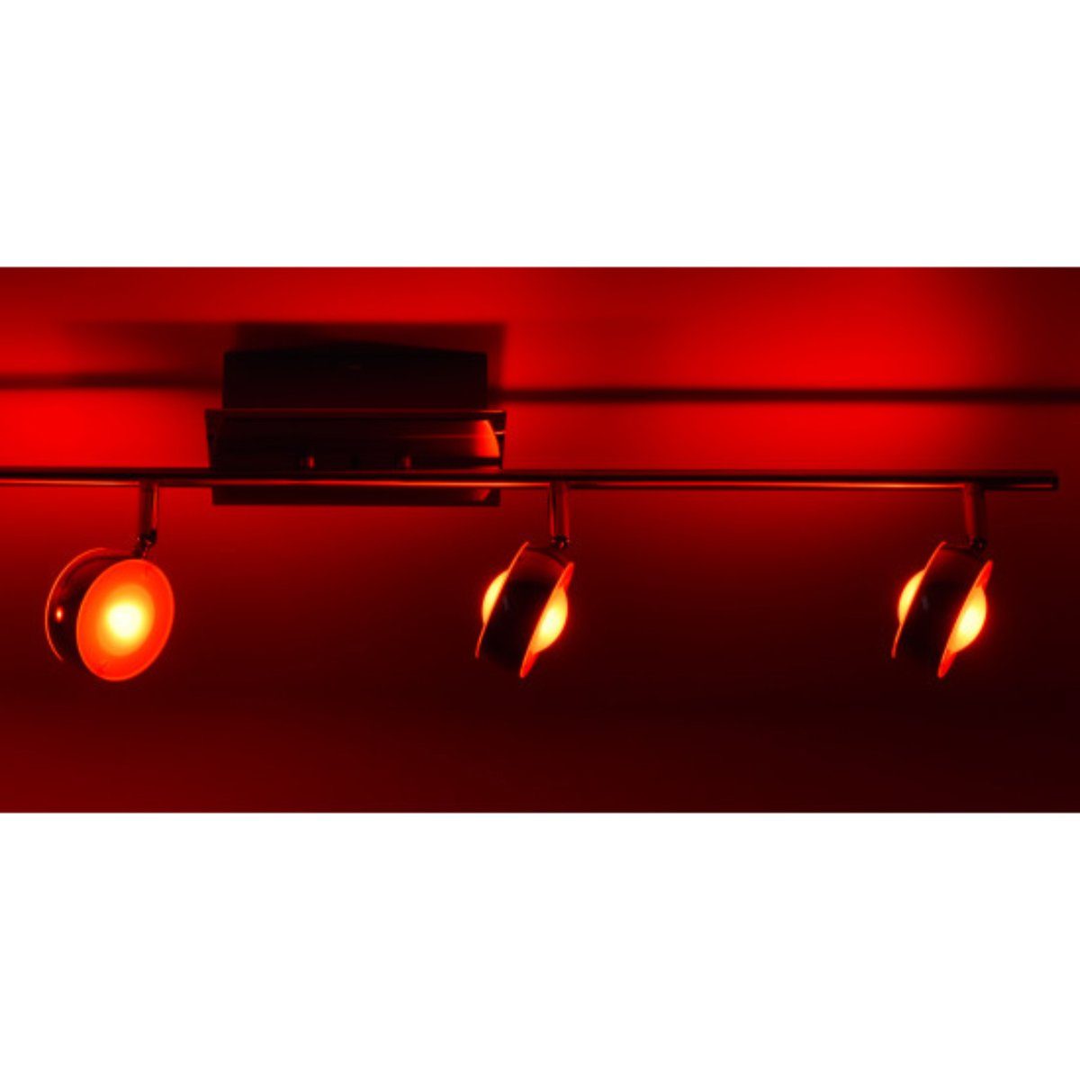 Paul Neuhaus Aufbauleuchte LED Dimmbar RGB Farbwechsel 27,3W Silber Deckenleuchte Fernbedienung
