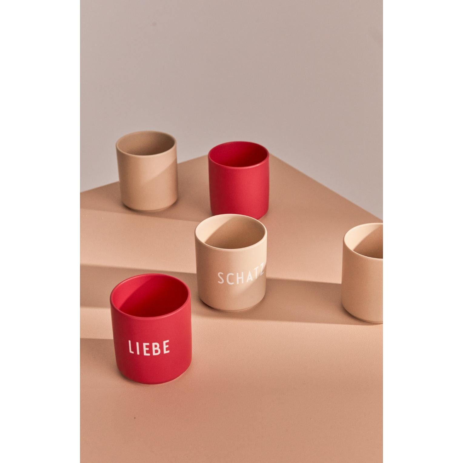 Design Letters Tasse Becher Favourite Cup Liebe German Rot