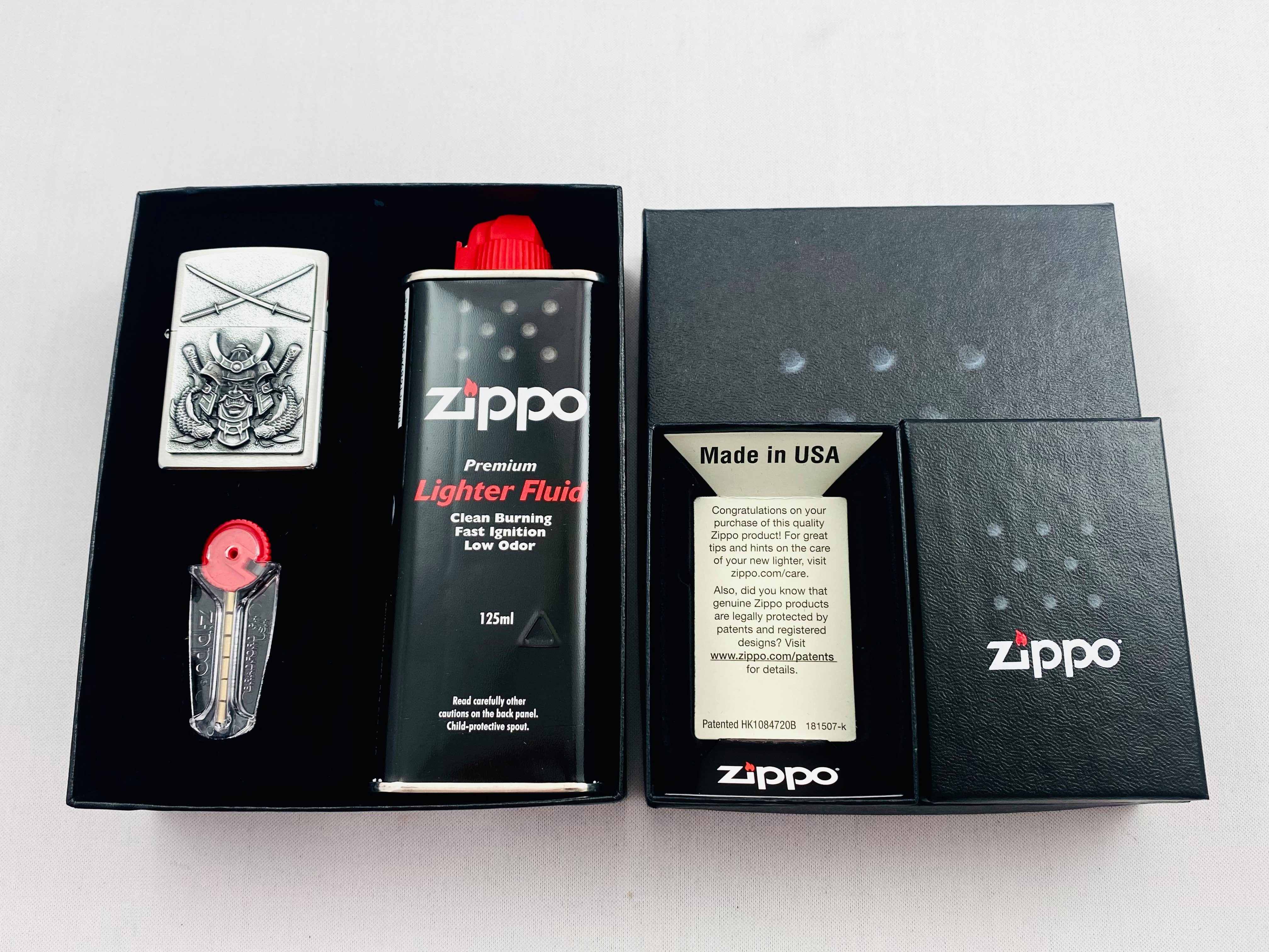 Feuerzeug Samurai Emblem Geschenkset Sturmfeuerzeug