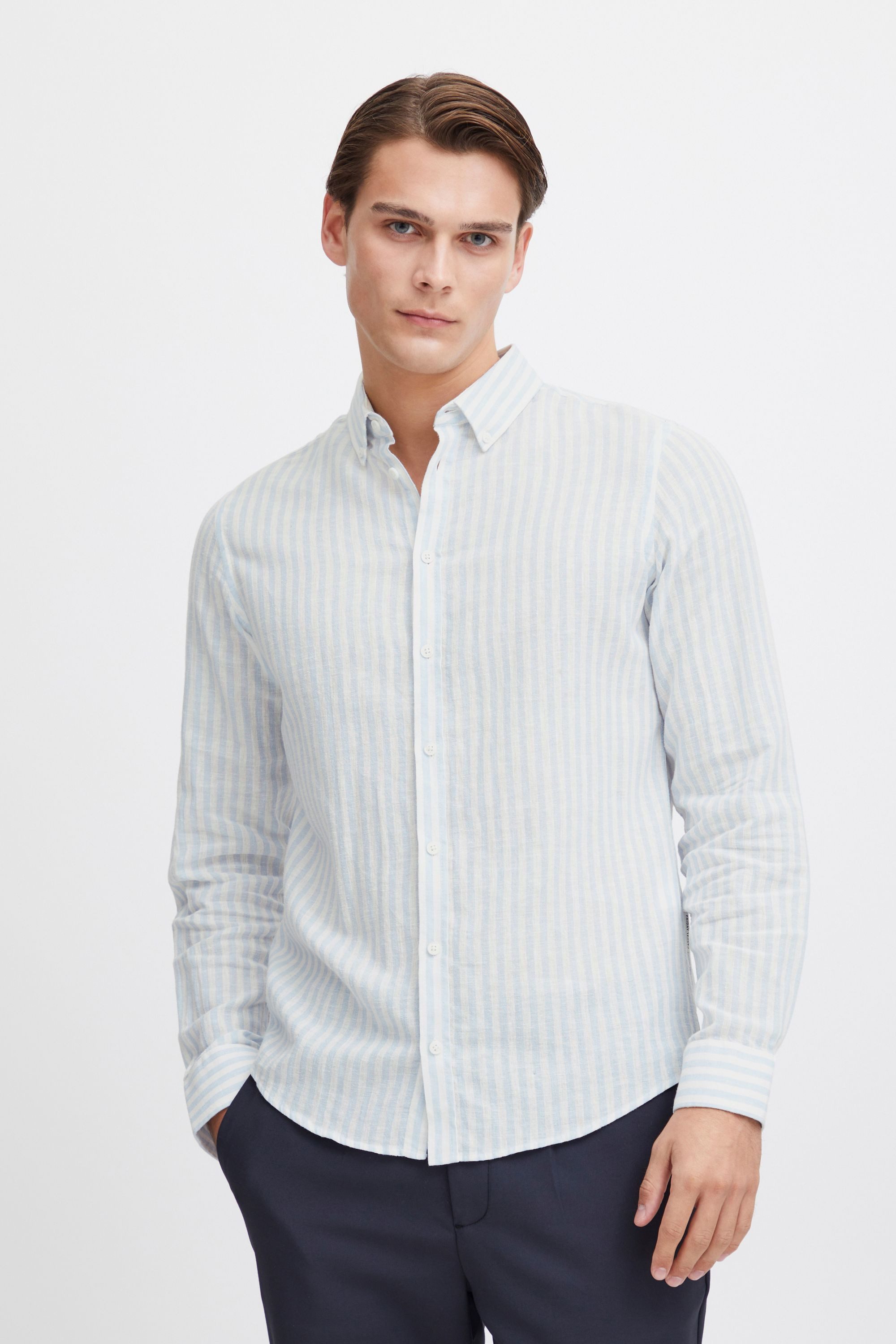 Langarmhemd CFAnton LS BD striped linen mix shirt