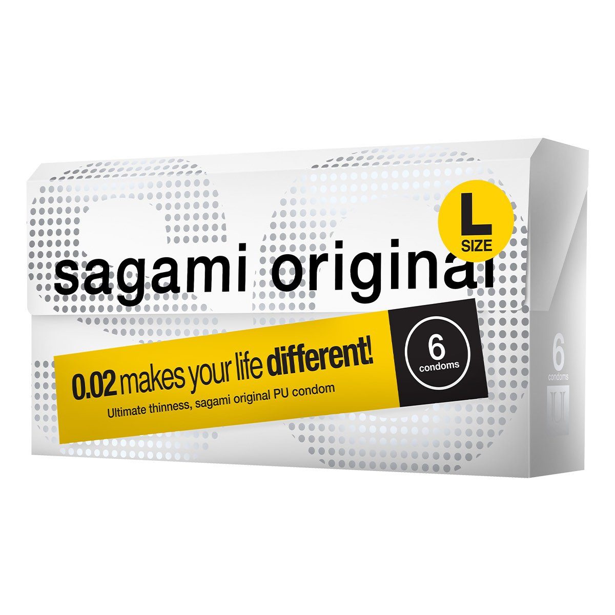 Sagami Einhand-Kondome Sagami ultradünne Kondome 0,02 Size L 6 Stück, 3 St., ultradünn