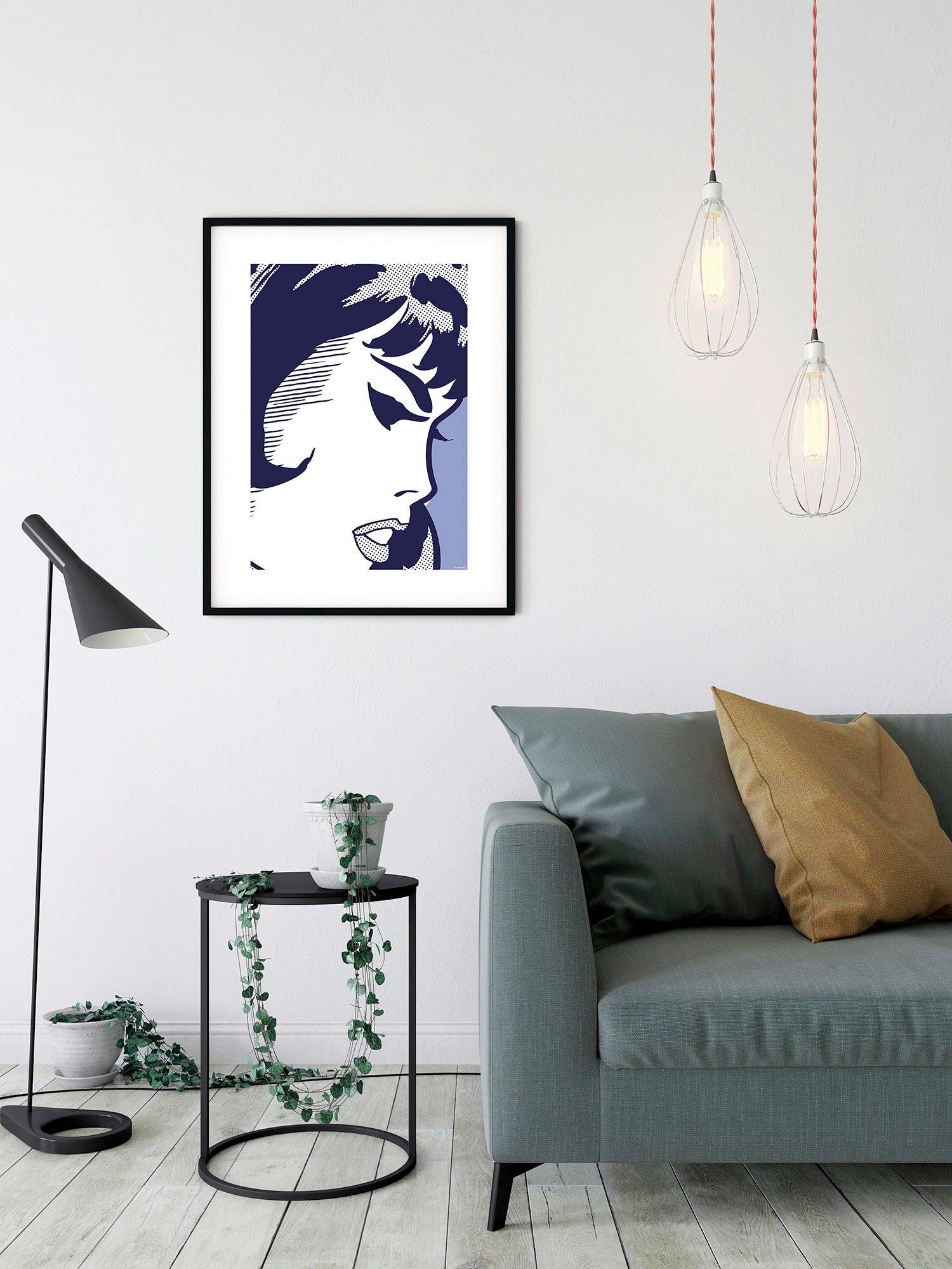 Komar Bild Agent Black Widow, Comic (1 St), Wandbild zur Dekoration im Kinderzimmer - ohne Rahmen