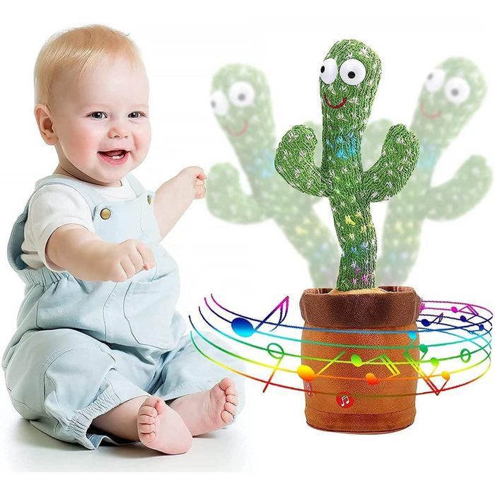 GelldG Plüschfigur Sprechender Kaktus Plüsch-Puppe Tanzender Kaktus Mit 120 Liedern