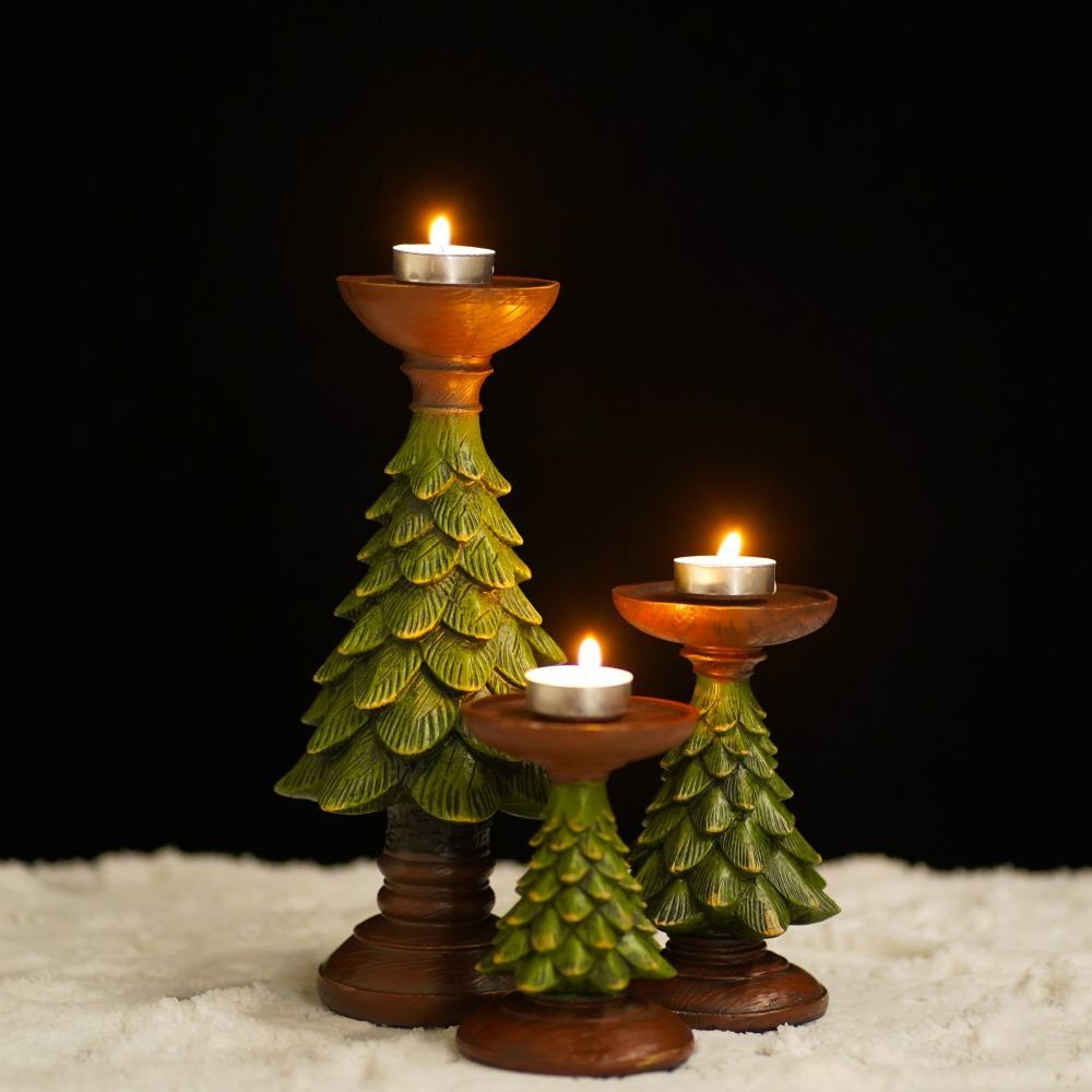 SIKAINI Skulptur (Vintage Weihnachtsbaum Kerzenständer Dekorationsstück, Ti günstig online kaufen