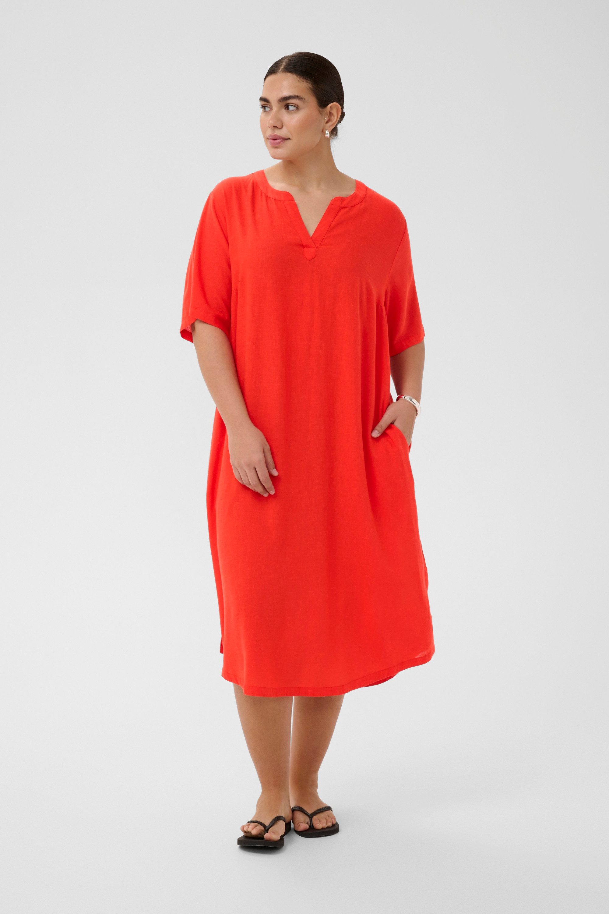 KAFFE Curve Blusenkleid Kleid KCmille Große Größen