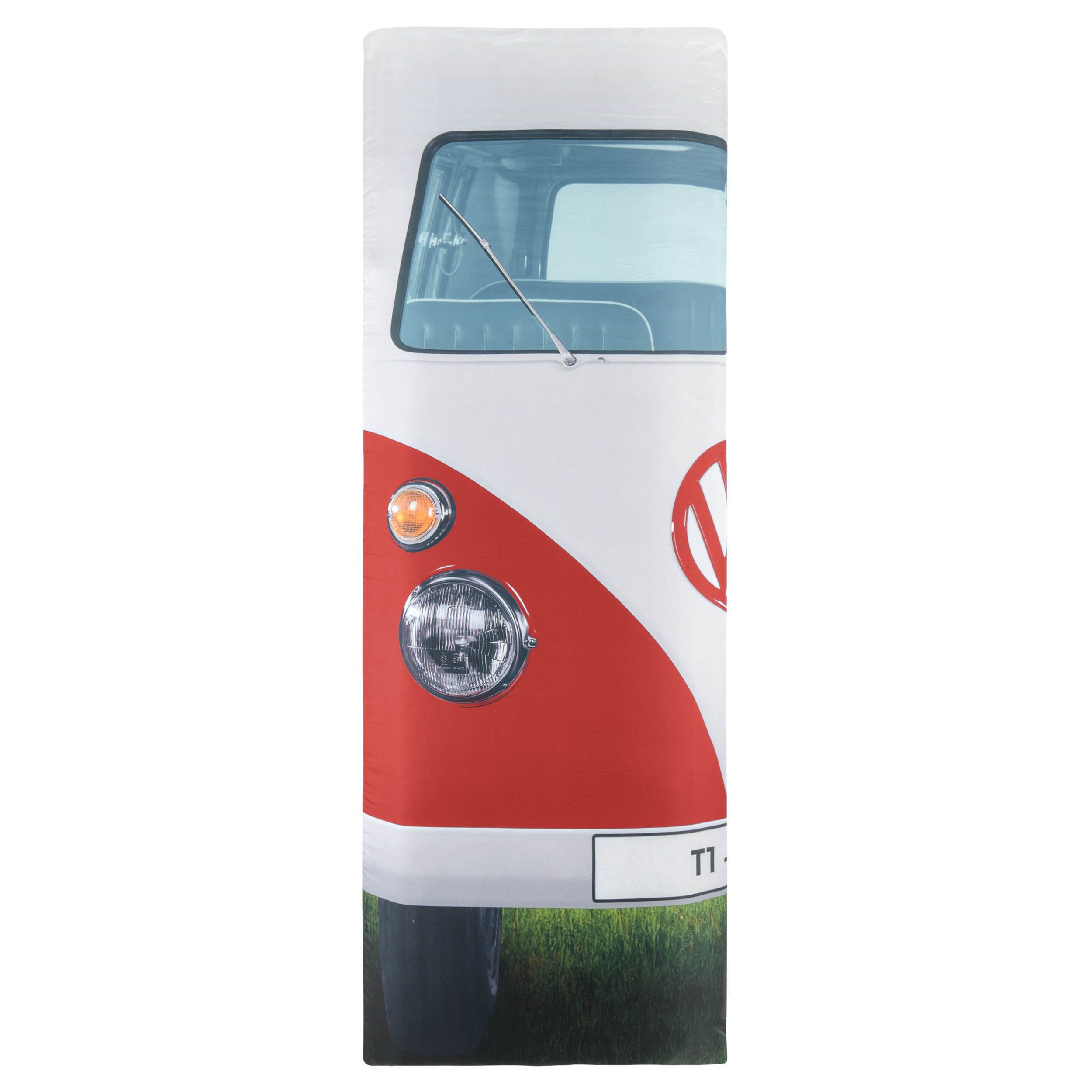 VW Collection by BRISA Mumienschlafsack Volkswagen Einzelschlafsack im T1 Bulli Bus Design Rot