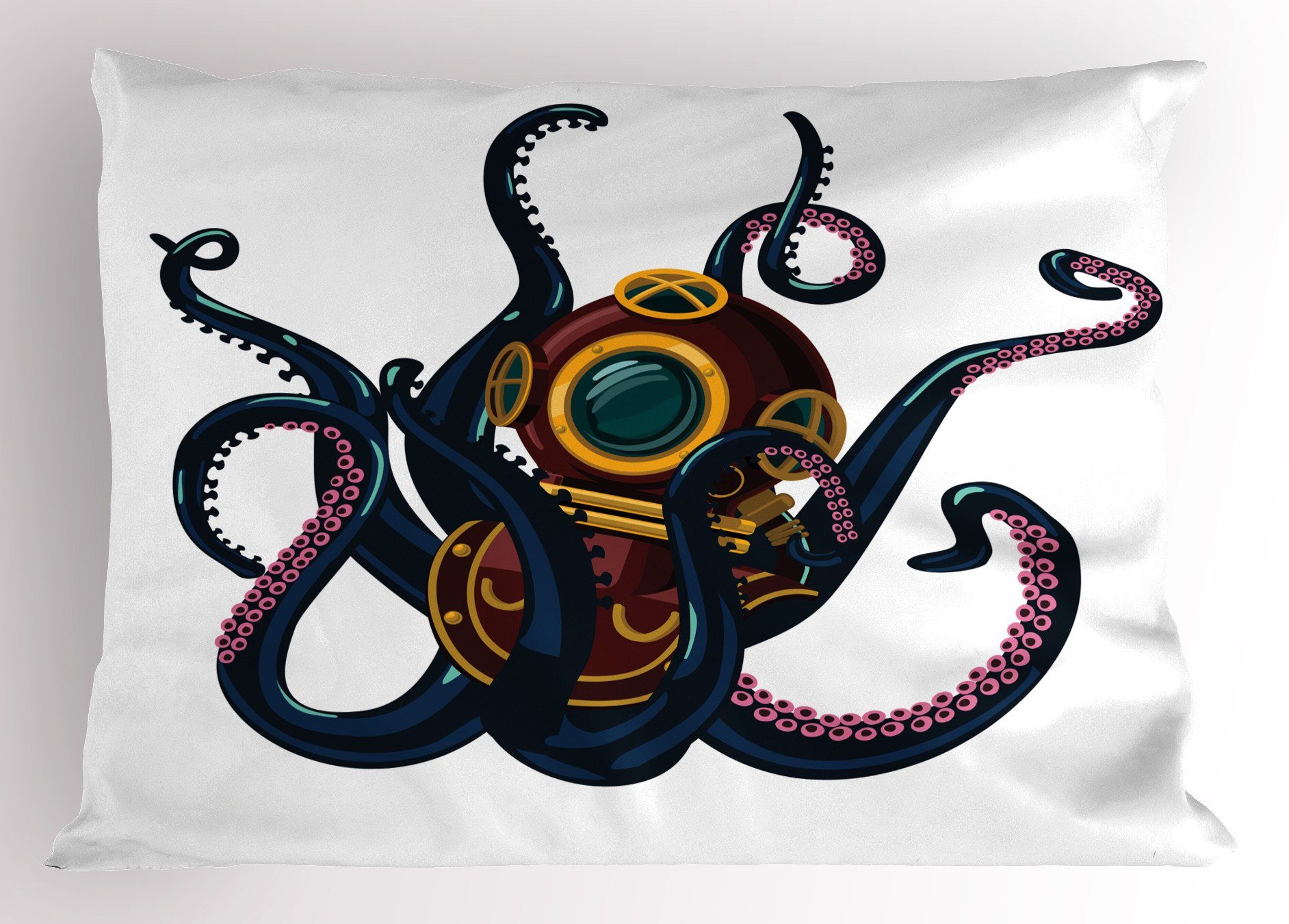 Kissenbezüge Dekorativer Standard King Size Gedruckter Kissenbezug, Abakuhaus (1 Stück), Vintage Nautical Tattoo Octopus Tentacles