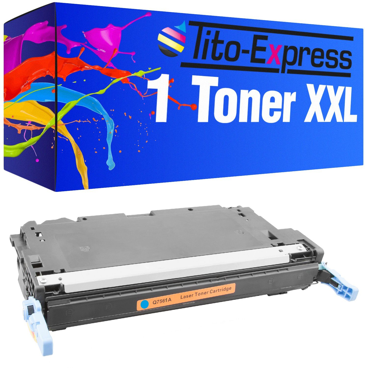 Tito-Express Tonerpatrone ersetzt HP Q 7561 A HP Q 7561A HPQ7561A Cyan, für Color LaserJet 2700 2700N 2700 Series 3000 3000DN 3000DTN 3000N