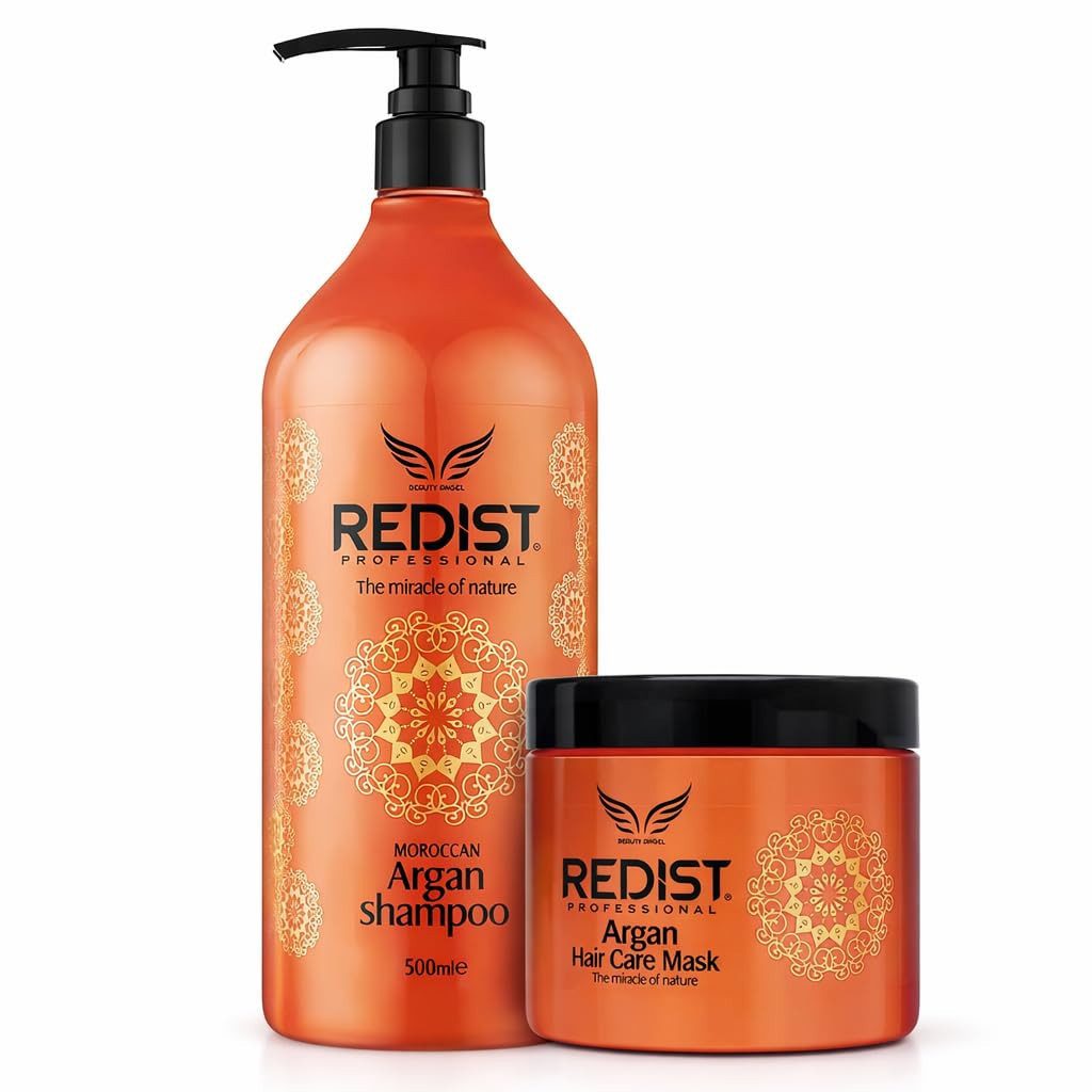 Redist Haarpflege-Set Argan Pflege-Set - Shampoo 1000ml + Haarkur 475ml, Spar-Set, 2-tlg.