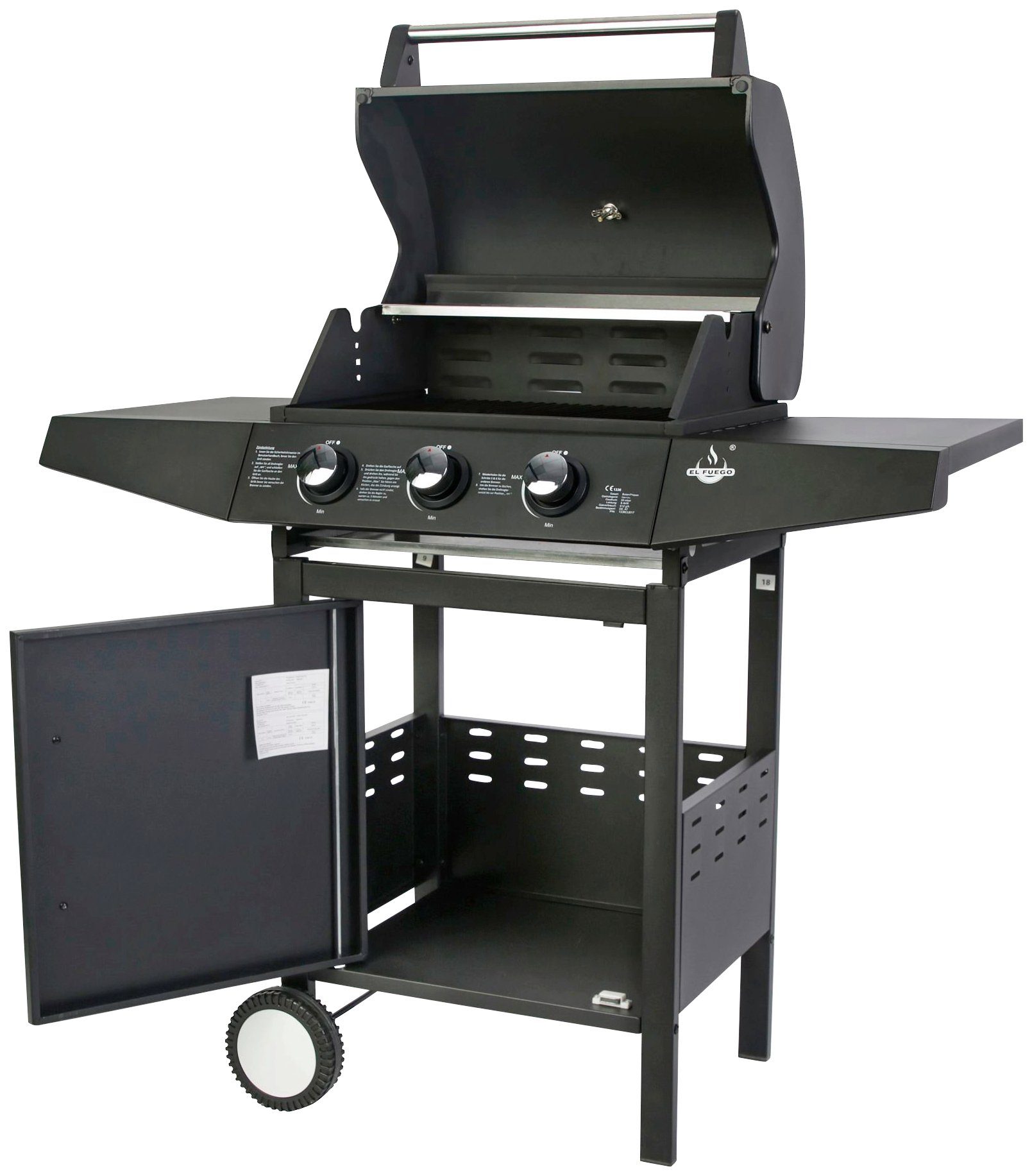 El Fuego Gasgrill San Angelo, BxTxH: 110x53x102 cm