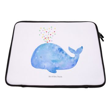 Mr. & Mrs. Panda Laptop-Hülle Wal Konfetti - Weiß - Geschenk, Computertasche, Laptop, Urlaub, Tasch