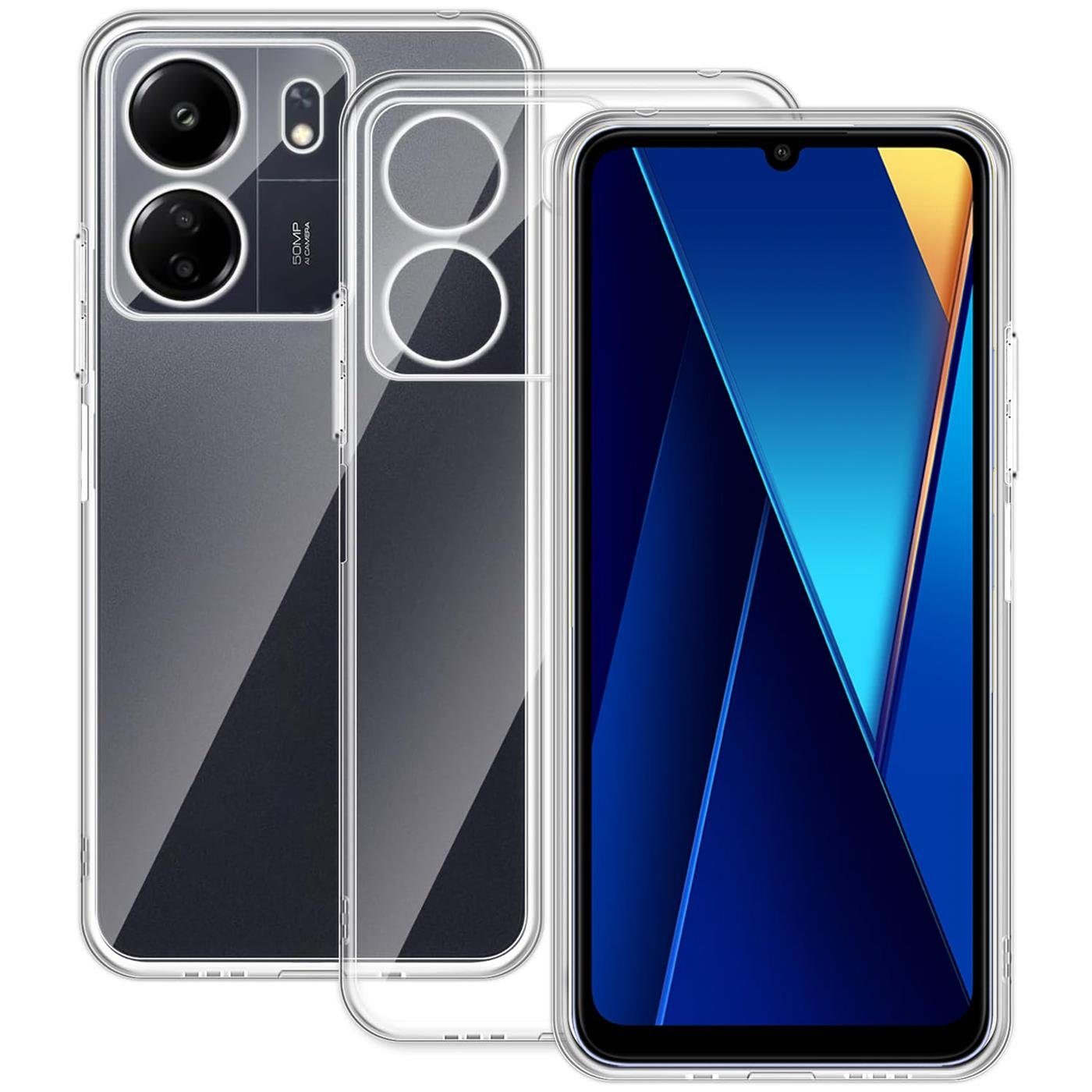 CoolGadget Handyhülle Transparent Ultra Slim Case für Xiaomi Poco C65 6,74 Zoll, Silikon Hülle Dünne Schutzhülle für Poco C65 Hülle