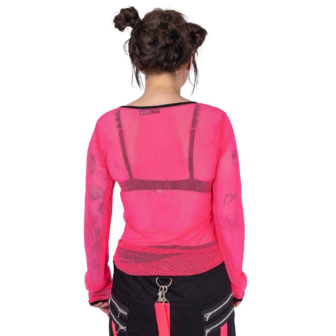 Poizen Industries Longsleeve Langarm Netz Top Future Pink günstig online kaufen