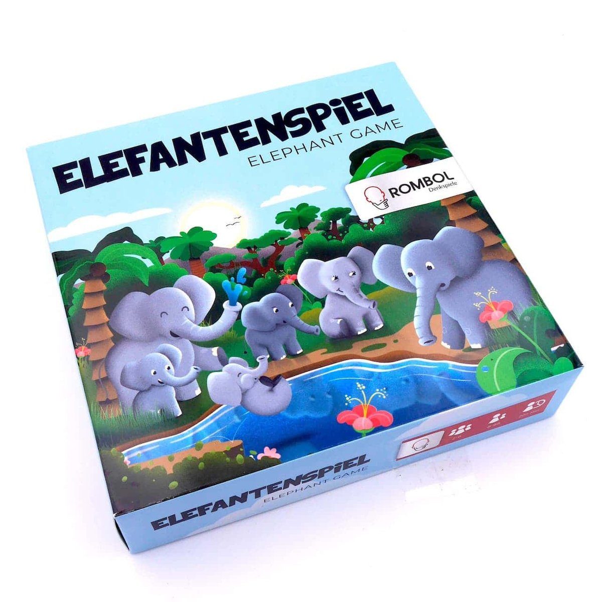 Holzspiel Spiel, für - Denkspiele süßen die Familie, Elefanten ROMBOL ganze Würfelspiel mit Elefantenspiel Brettspiel