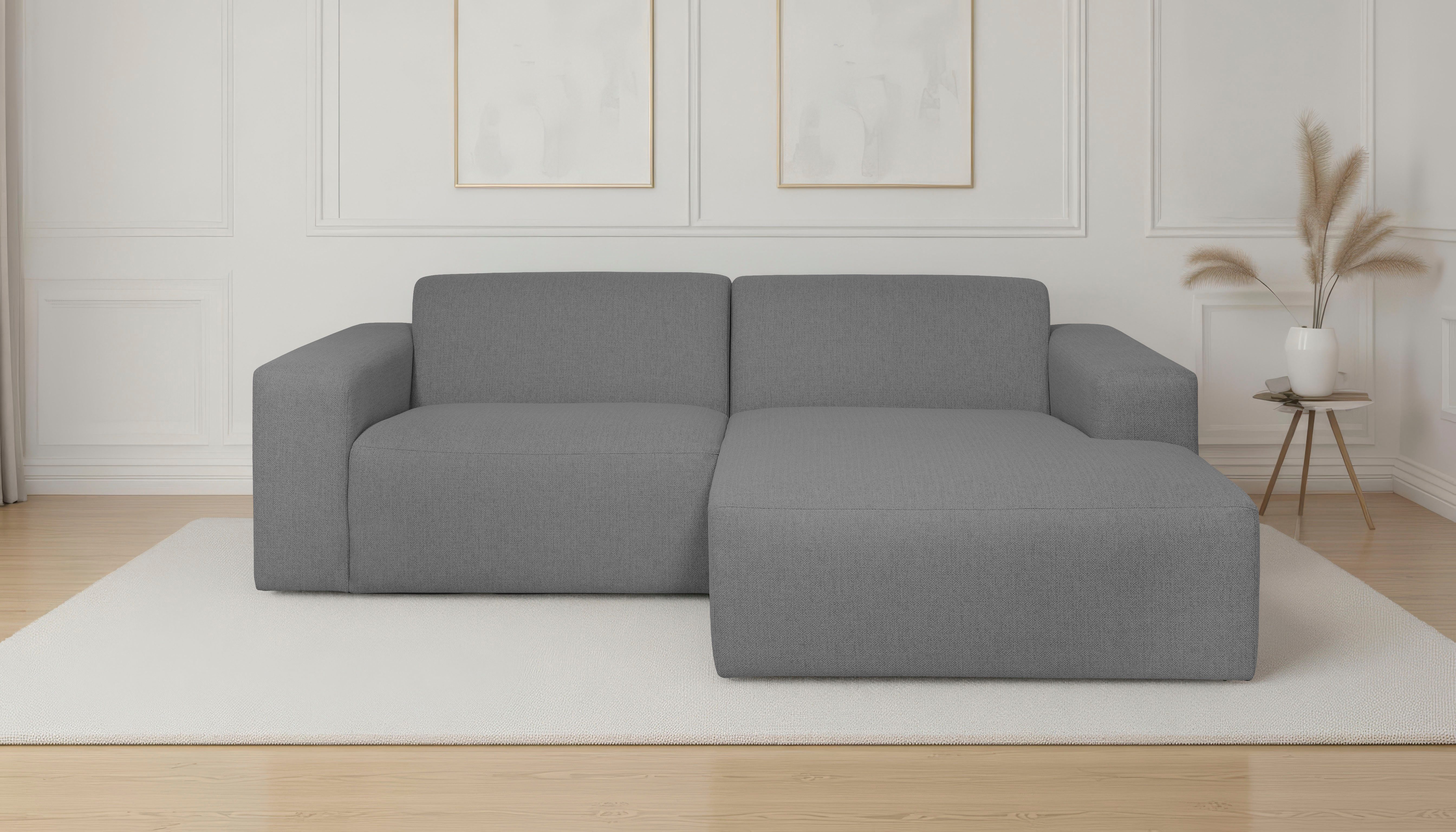 Ecksofa Koa, 228 cm, L-Form, Modulsofa in Cord, Chenille, Struktur, Webstoff