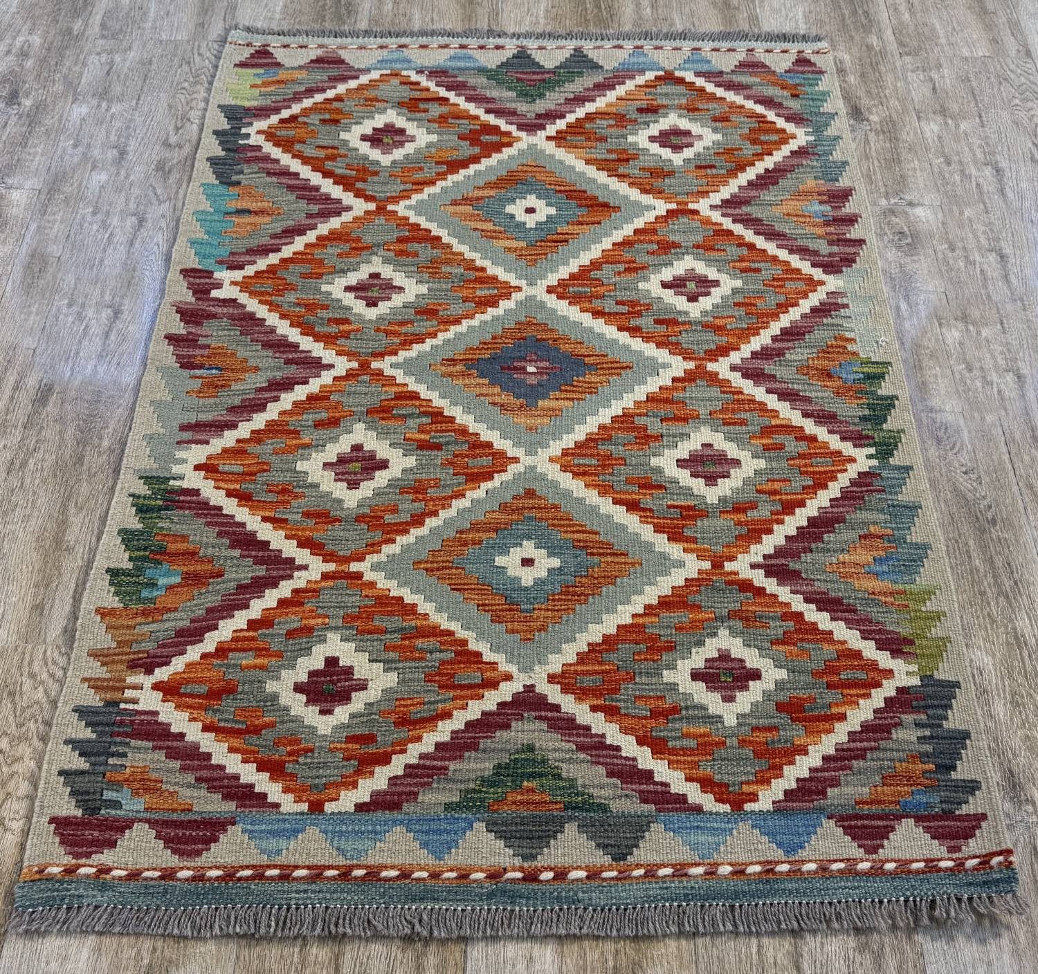 Rug Studios Teppich KELIM ORIGINAL HANDGEARBEITET, Rechteckig, Höhe: 5 mm, Handgefertigt, 89 x 127 cm, Multi