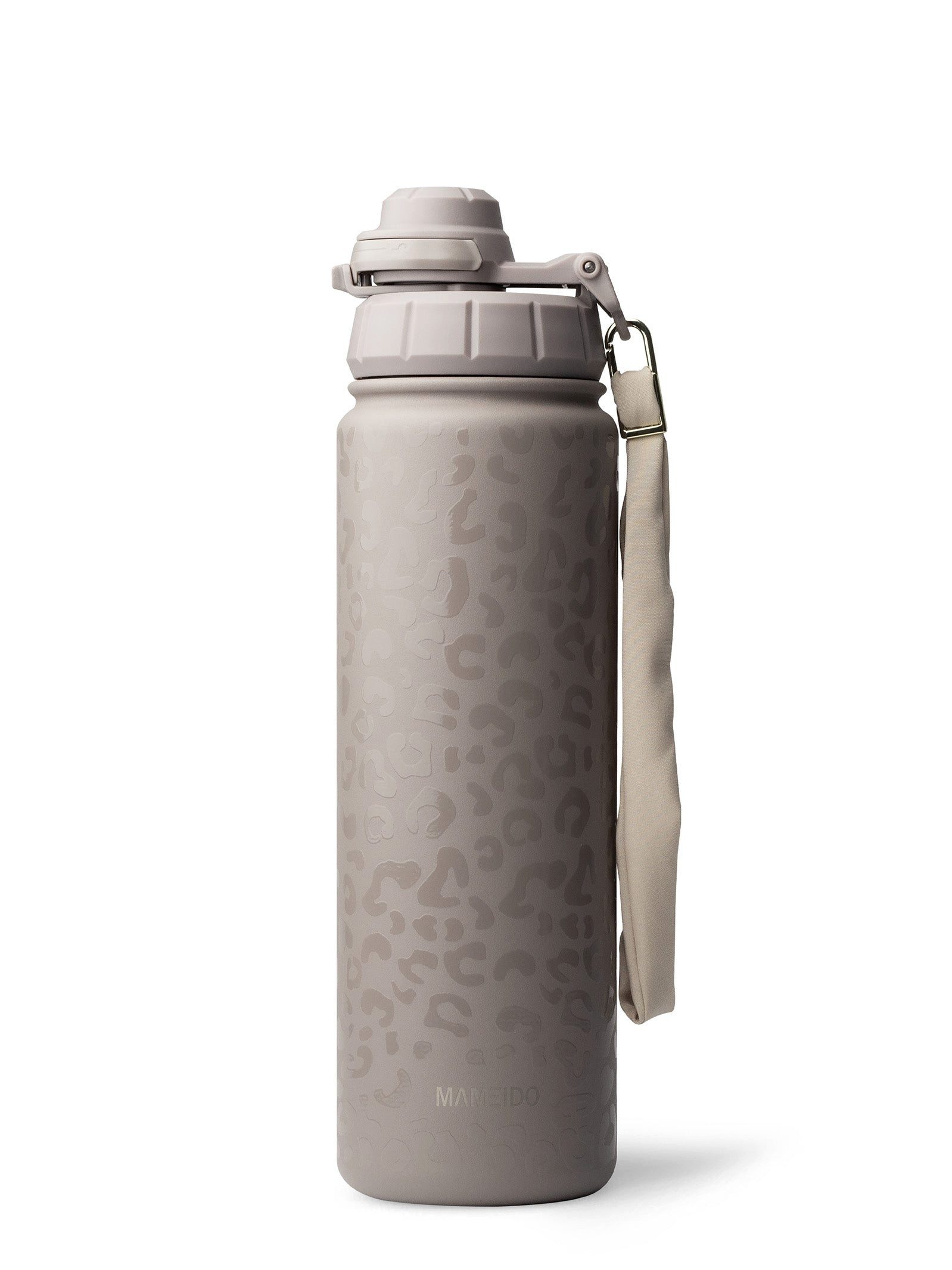 MAMEIDO Thermoflasche, mit 2-in-1 Deckel, Strohhalm und Handschlaufe in 500 ml, 700 ml & 1,2l