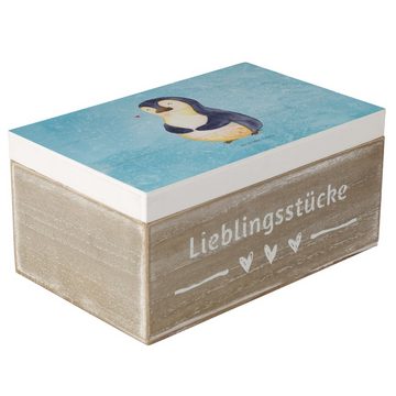 Mr. & Mrs. Panda Dekokiste 19 x 12 cm Pinguin Diät - Eisblau - Geschenk, XXL, Geschenkdose, glüc (1 St), Hohe Stabilität.
