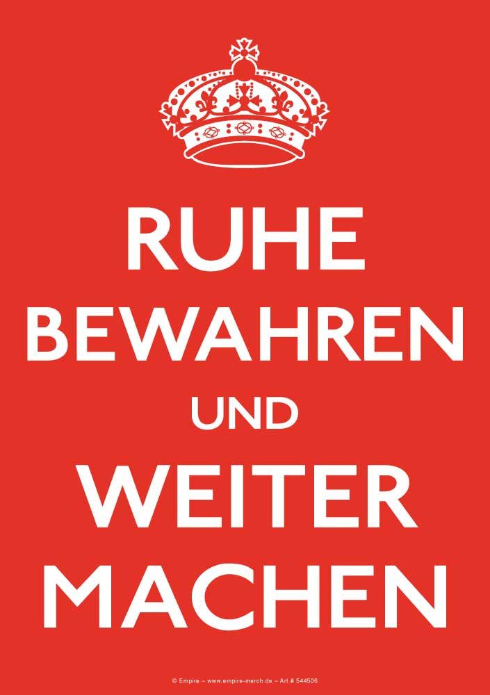 Sticker Keep Calm - Наклейки - Ruhe bewahren, Вперед machen