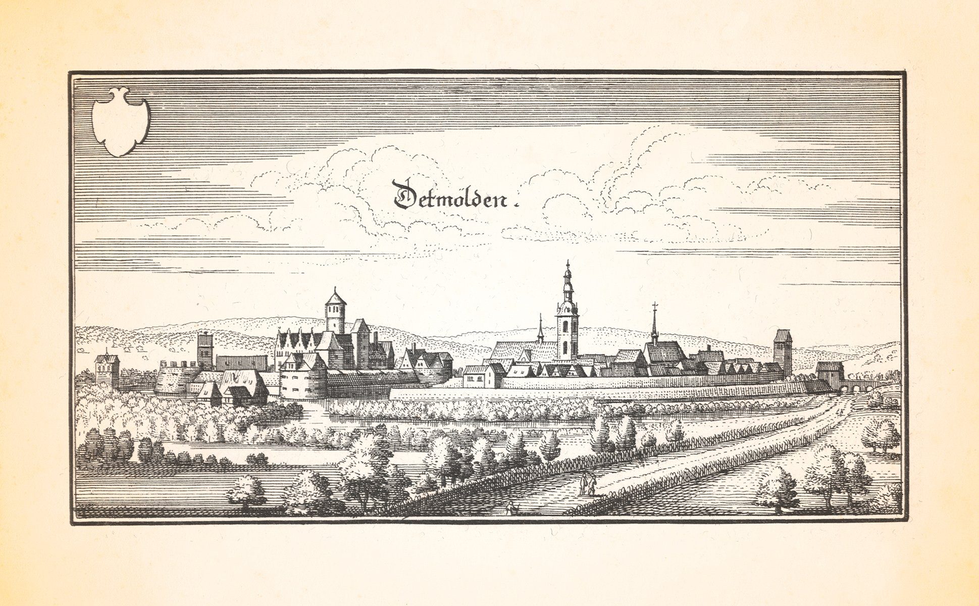 Kunstdruck Detmolden Detmold Fürstliches Residenzschloss Detmold Erlöserkirche Me