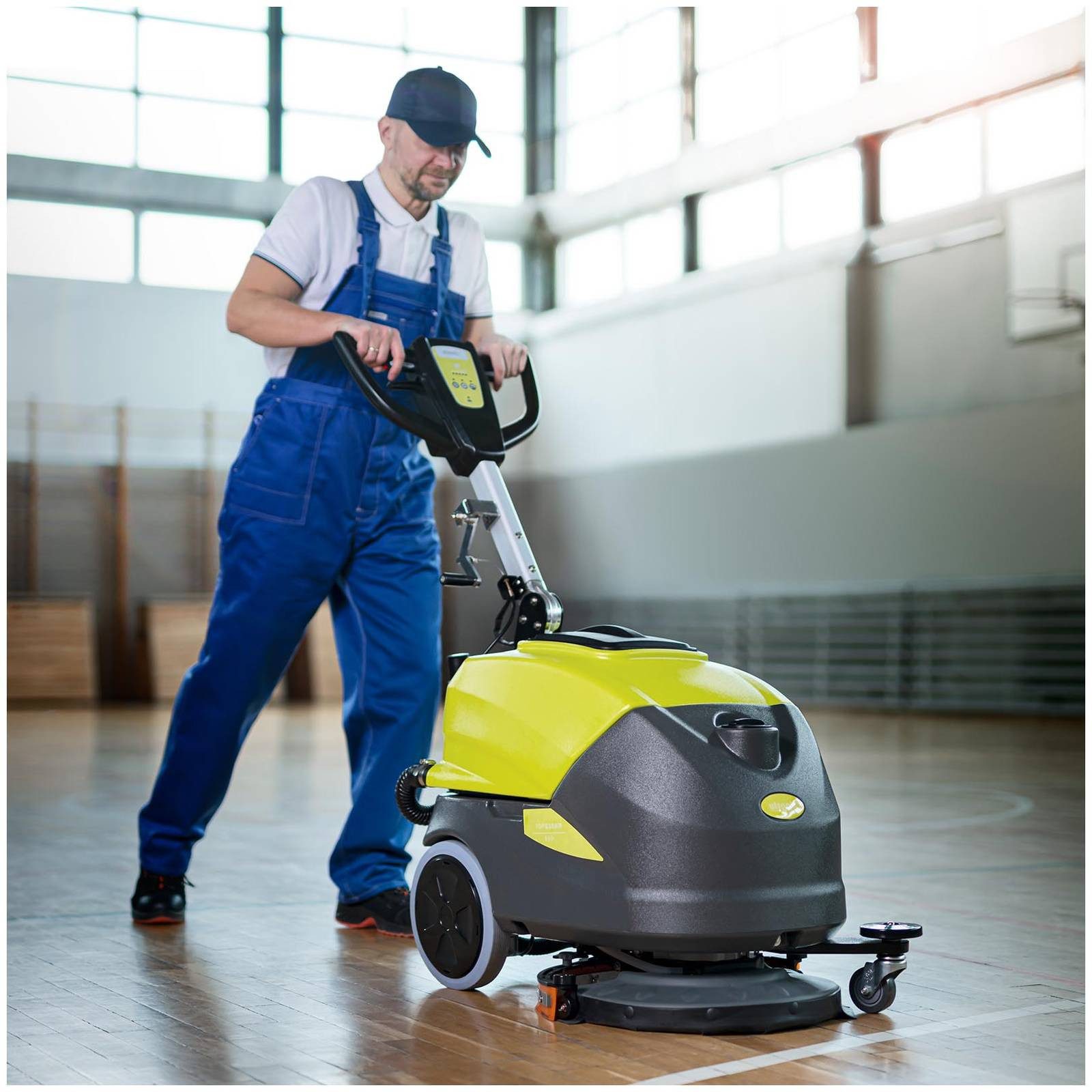 Ulsonix Hartbodenreiniger Scheuersaugmaschine 1450 m²/h 155 U/min 400 W Bodenreiniger Ansaugdüse, 1000 W