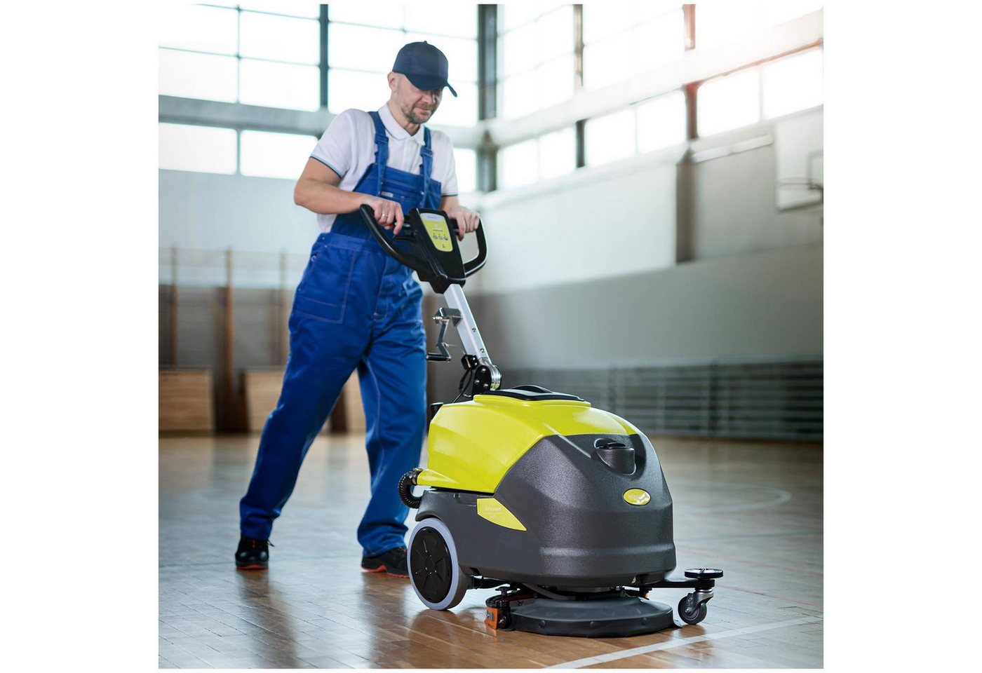 Ulsonix Hartbodenreiniger Scheuersaugmaschine 1450 m²/h 155 U/min 400 W Bodenreiniger Ansaugdüse, 1000 W