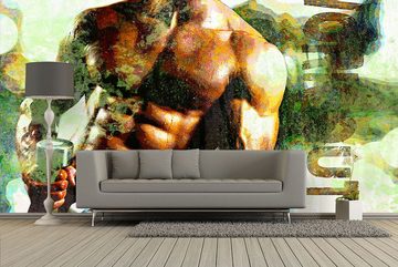 WandbilderXXL Fototapete Workout, glatt, Retro, Vliestapete, hochwertiger Digitaldruck, in verschiedenen Größen