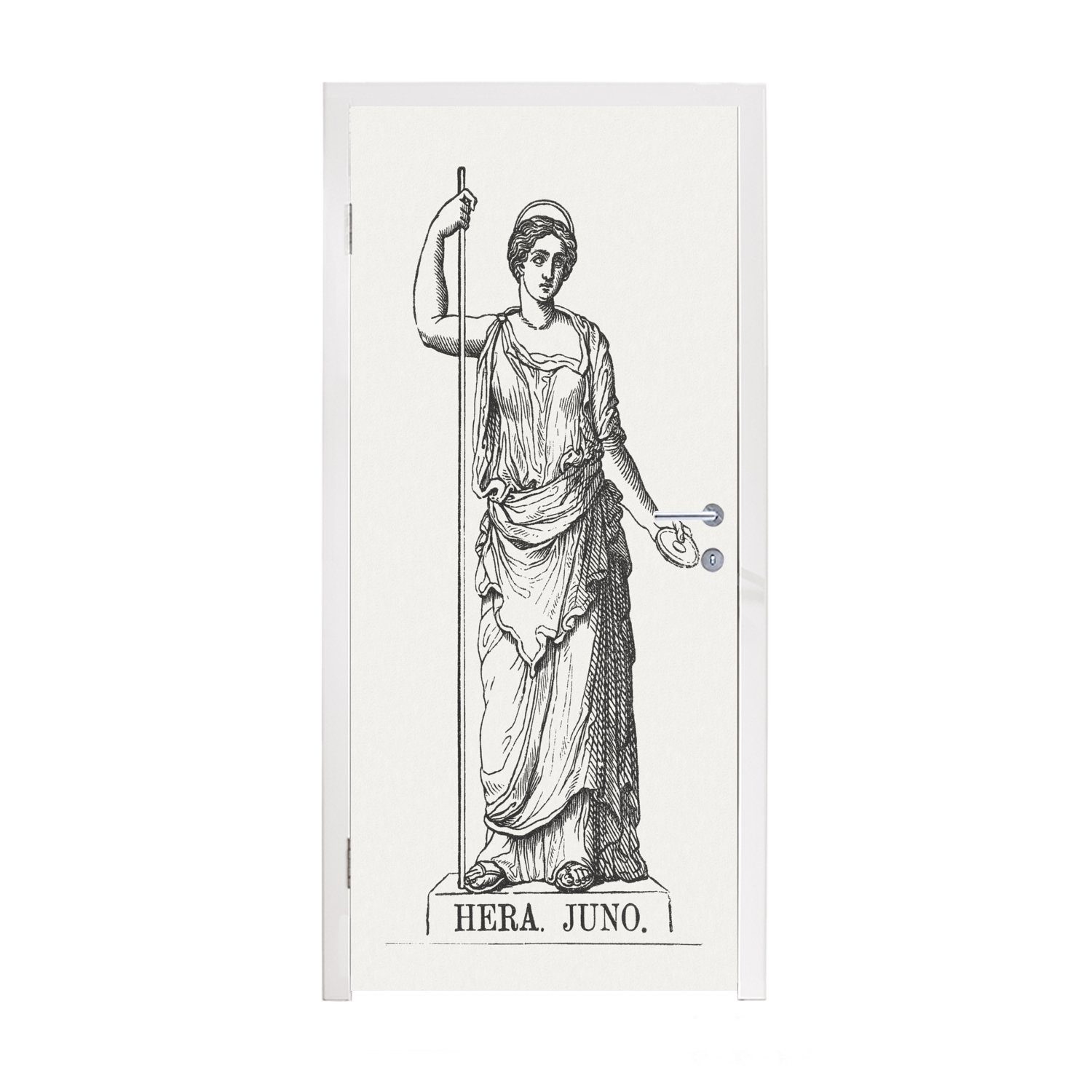 MuchoWow Türtapete Eine Illustration der griechischen Göttin Hera, Matt, bedruckt, (1 St), Fototapete für Tür, Türaufkleber, 75x205 cm
