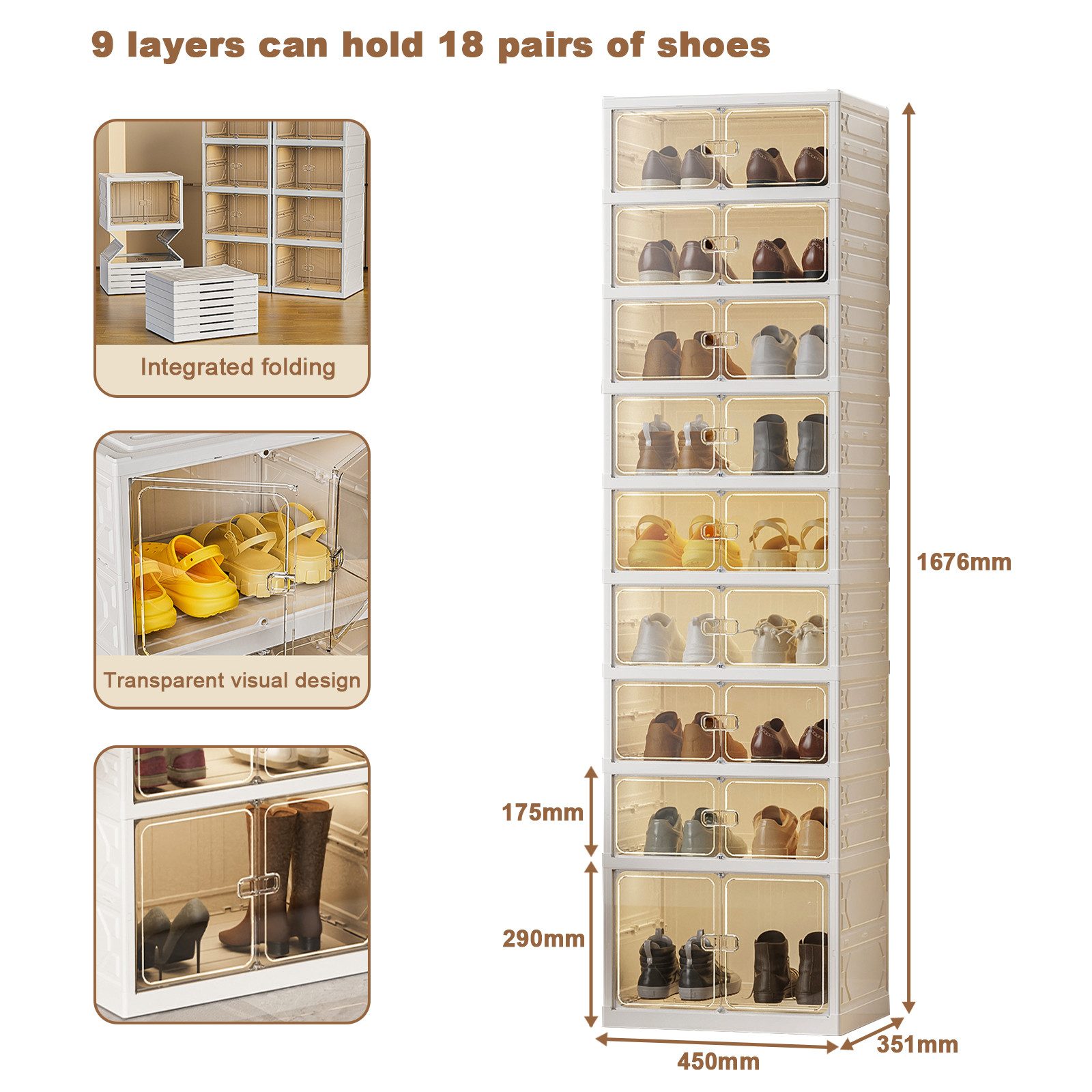 GarveeMore Schuhständer Faltbares Schuhregal Organizer für günstig online kaufen