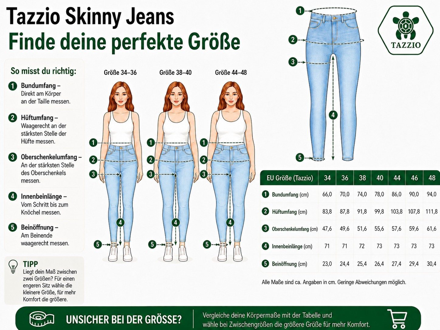 Tazzio High-waist-Jeans F107 Damen Skinny Fit Jeanshose