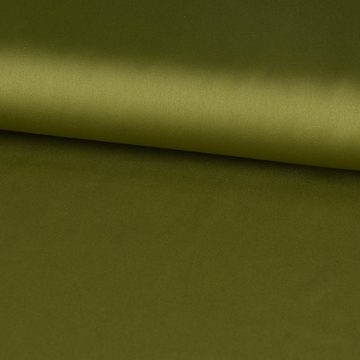 SCHÖNER LEBEN. Stoff Royal Micro Satin Stoff Meterware moos grün 1,40m Breite