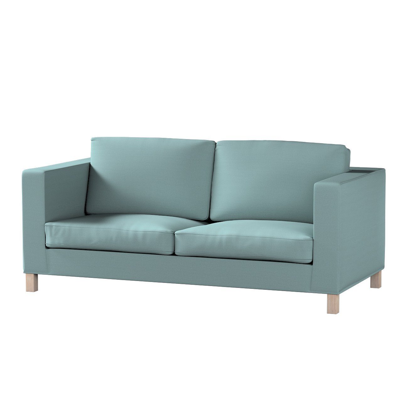 Sofahusse Karlanda Schlafsofa kurz, Cotton Panama, Dekoria eucalyptus grün | Sofahussen