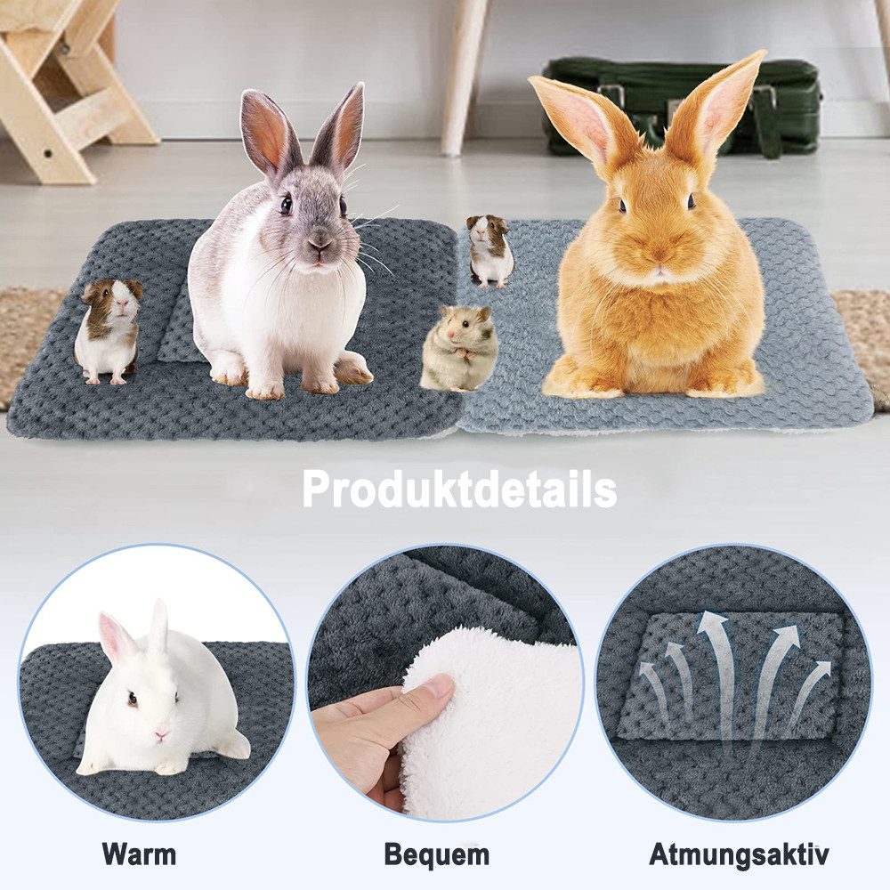 Ledander Hundematte Kaninchen Meerschweinchen Bett,2 Stück 31x21CM Decken,Warme, Meerschweinchen Zubehör,für Welpen, Katzen, Kaninchen, Chinchilla