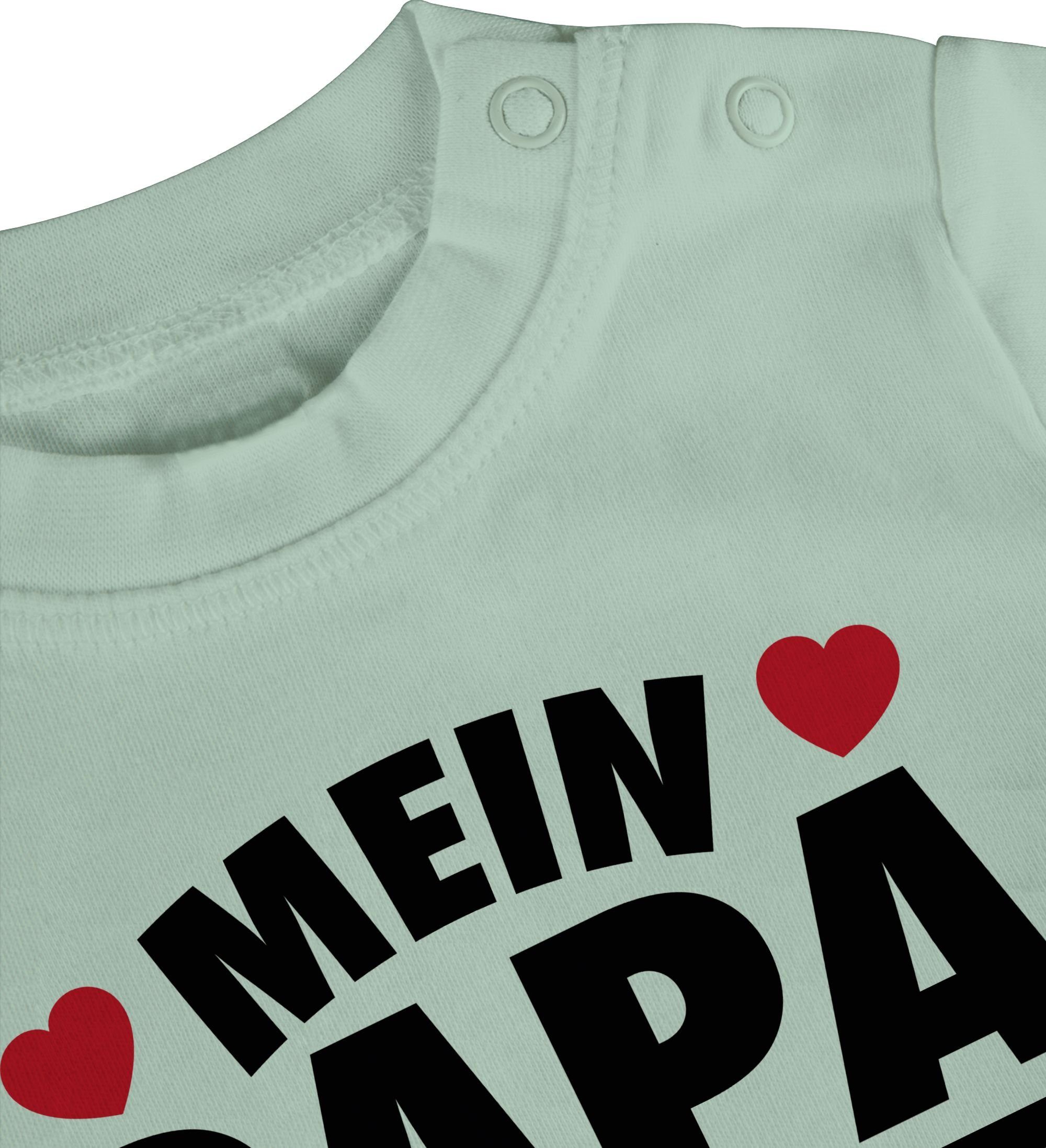 Geschenk Shirtracer Mintgrün der Beste Baby 2 T-Shirt Welt Papa der Mein Vatertag ist