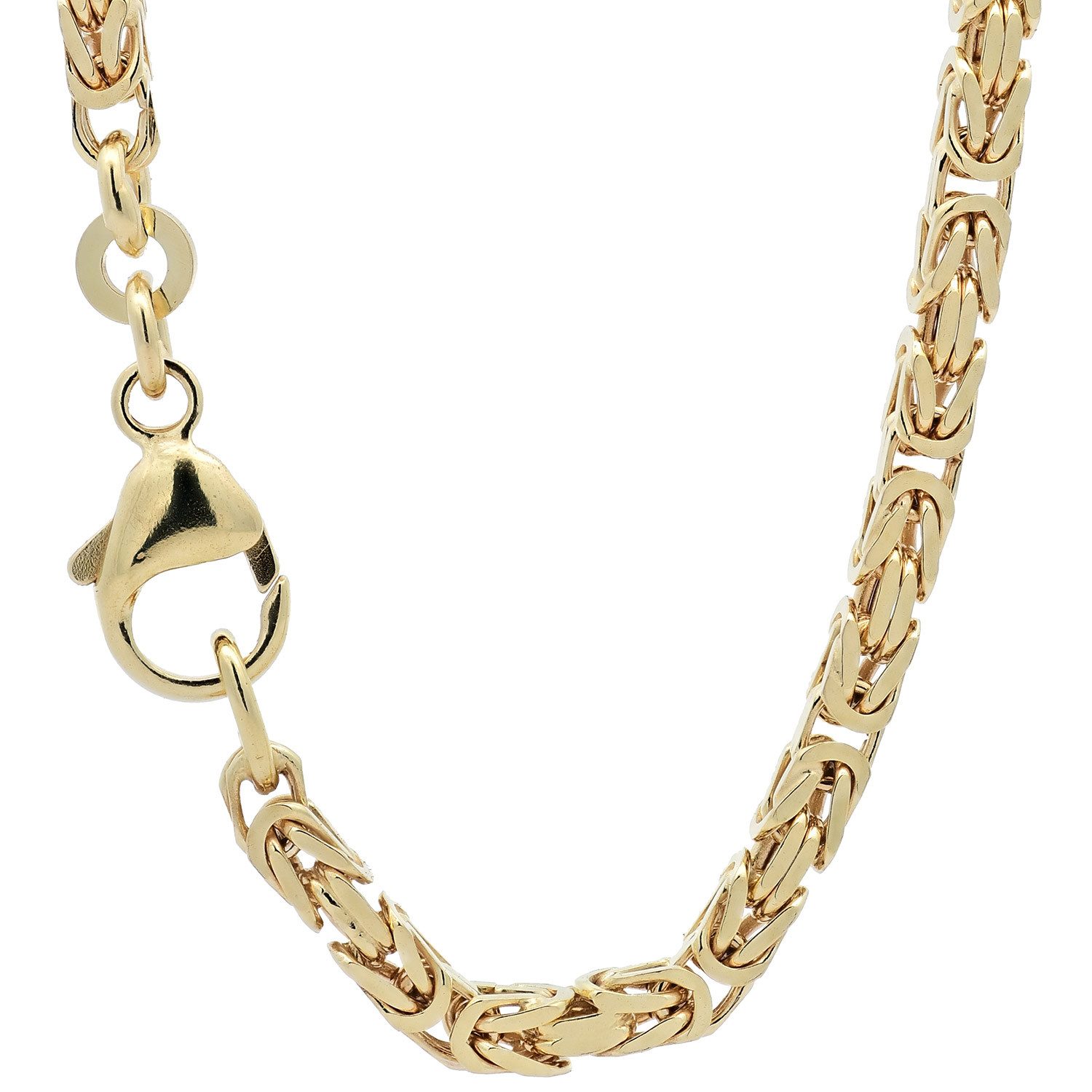 HOPLO Königskette Goldkette Königskette Halskette Breite 3,2 mm 50 cm 333-8 Karat Gold, Made in Germany