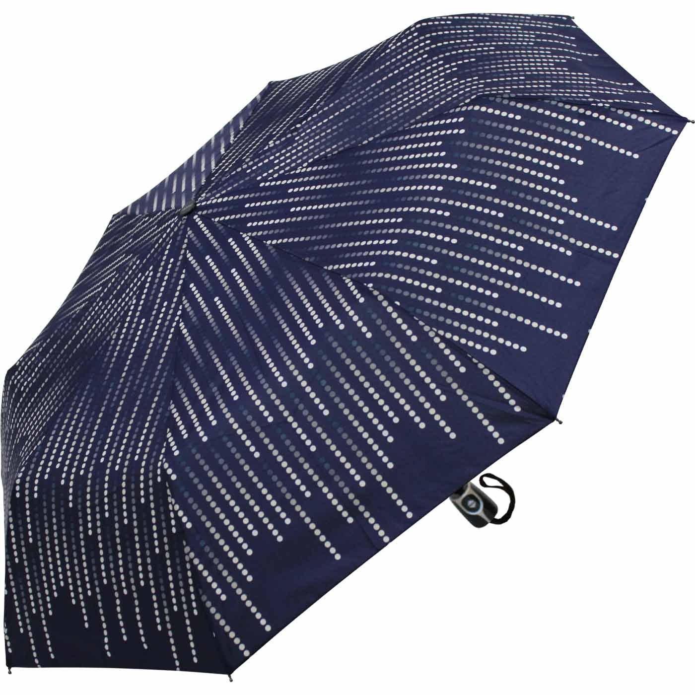 stabil nutzbar UV-Schutz Taschenregenschirm elegant, Glamour, doppler® Magic Fiber und dunkelblau Auf-Zu als Sonnenschirm - Damen