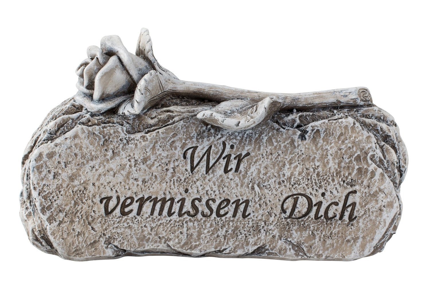 MF Grabkerze Grabdeko Wir vermissen Dich mit Rose (1-tlg) günstig online kaufen