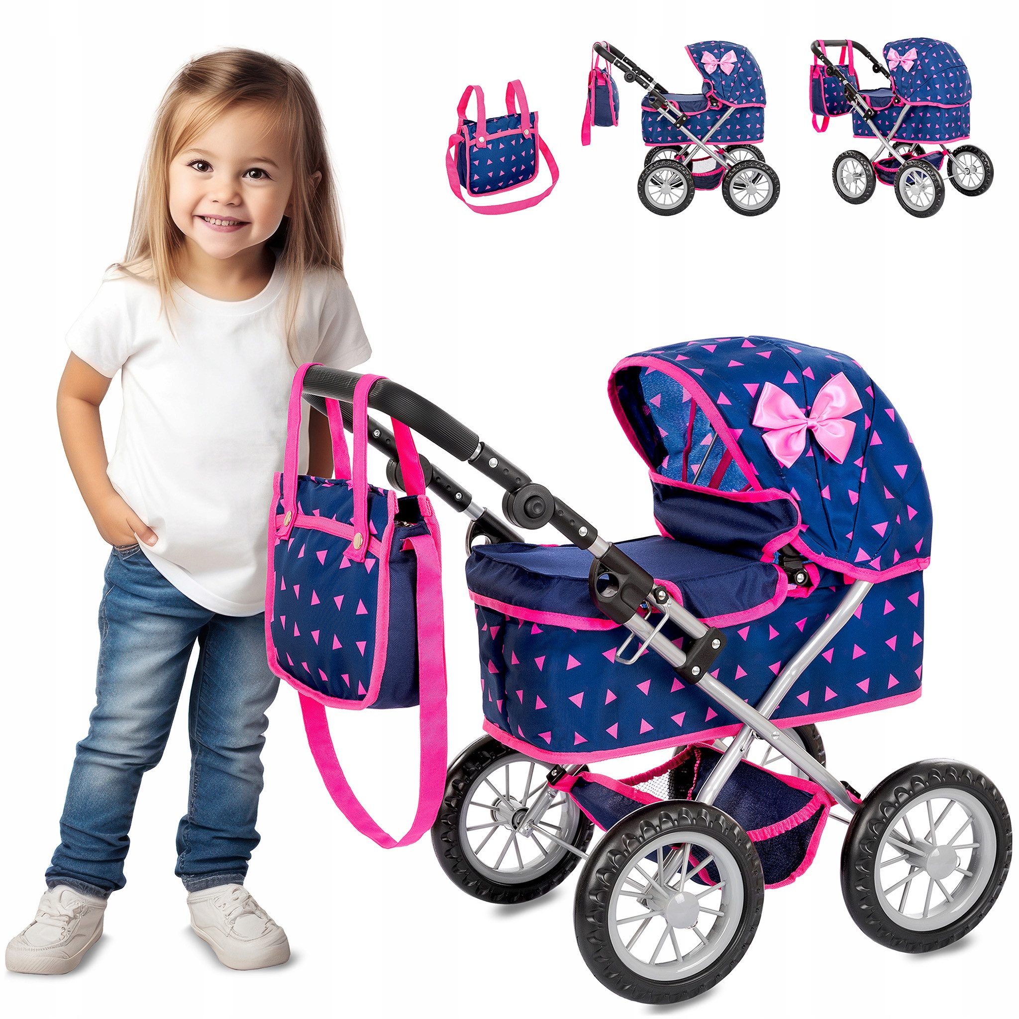 Kinderplay Dolls & Strollers Puppenwagen Puppenwagen ab 2 Jahre – höhenvers günstig online kaufen