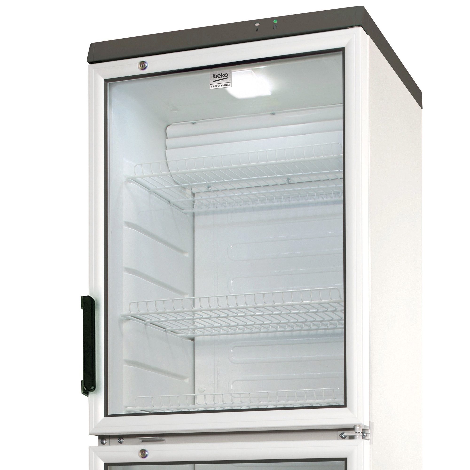 BEKO Vollraumkühlschrank ADN 230/2 BP, 173 cm hoch, 60 cm breit, Verschliessbare Glastür, Automatische Abtauung, Innenbeleuchtung