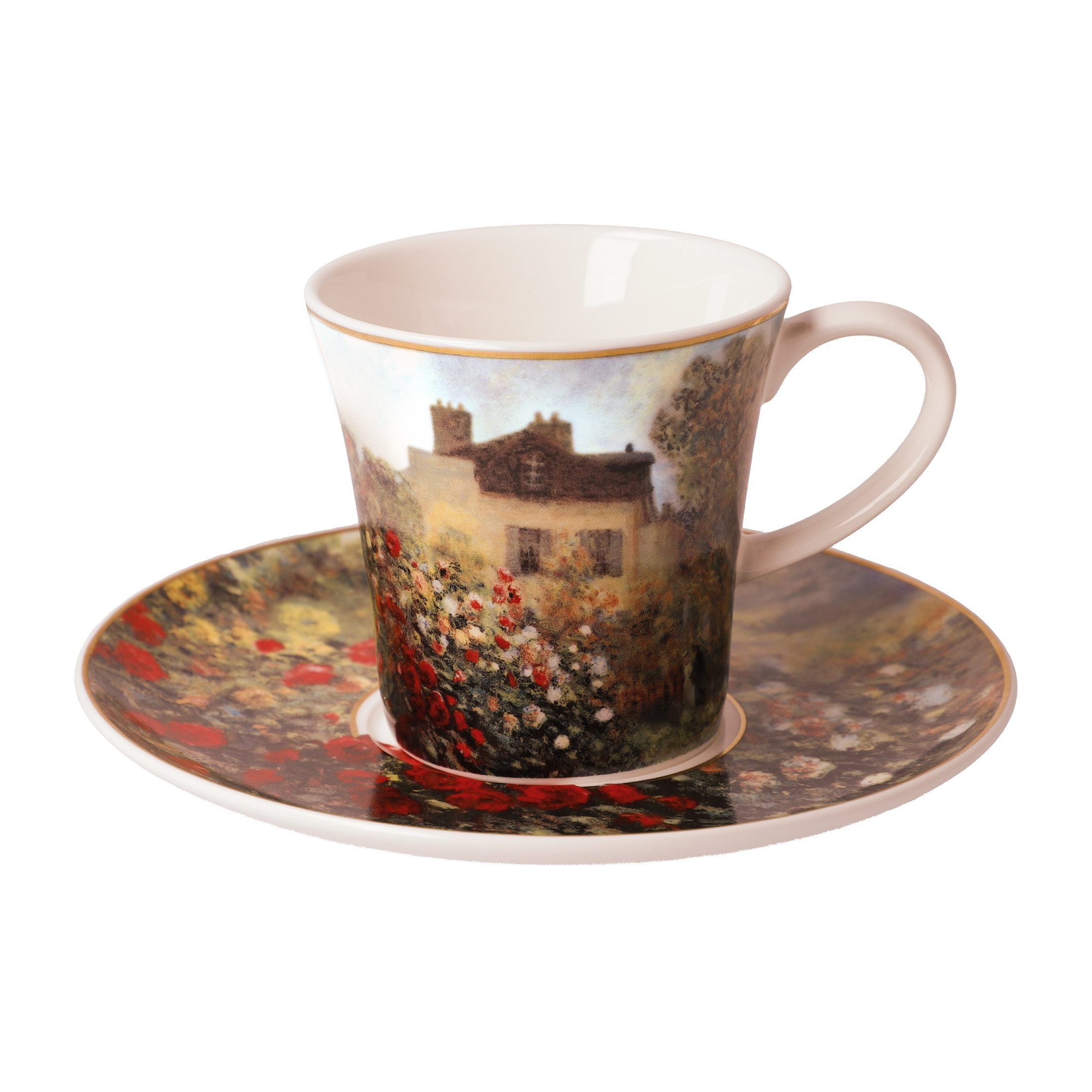 Goebel Tasse Mehrfarbig, Durchmesser 15 cm, Porzellan, Spülmaschinengeeignet, Mehrfarbig, Motiv: Künstlerhaus