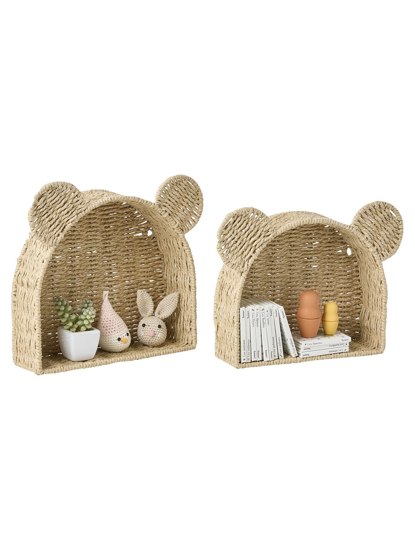 vertbaudet Deko-Wandregal 2er-Set Kinderzimmer Deko-Regale BÄR, günstig online kaufen