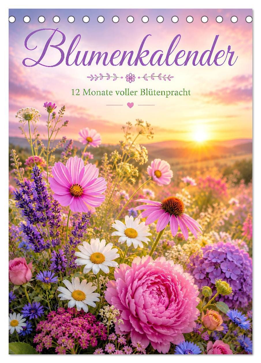 CALVENDO Wandkalender Blumenkalender (Tischkalender 2027 DIN A5 hoch), CALVENDO Monatskalend