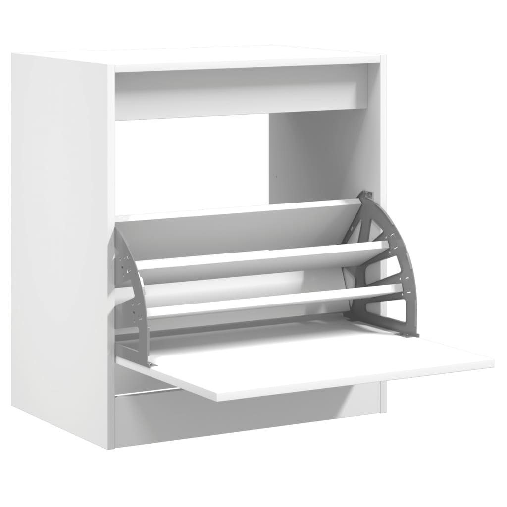 vidaXL Schuhschrank 60 x 42 x 69 cm Schuhschrank Weiß 60x42x69 cm Spanplatte