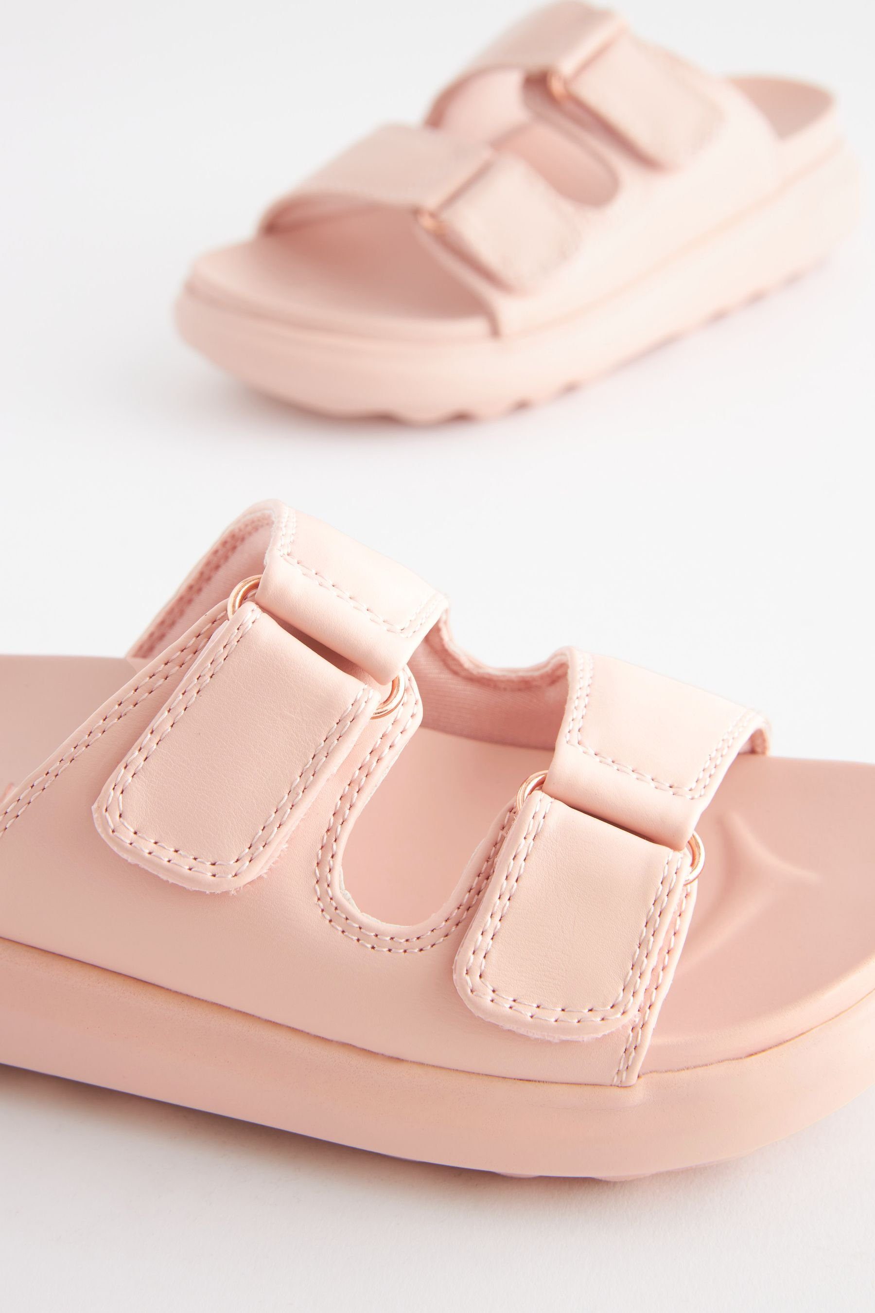 Sandale Chunky-Sandalen Next Nougat Pink Riemen (1-tlg) mit zwei