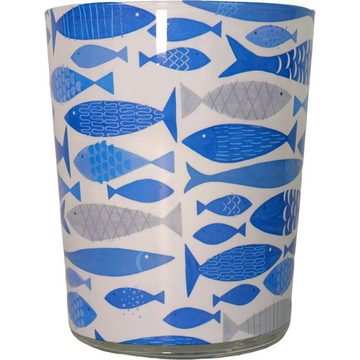 Florissima Windlicht Teelicht Fisch Kerzenhalter Blau 8cm, 4 St.