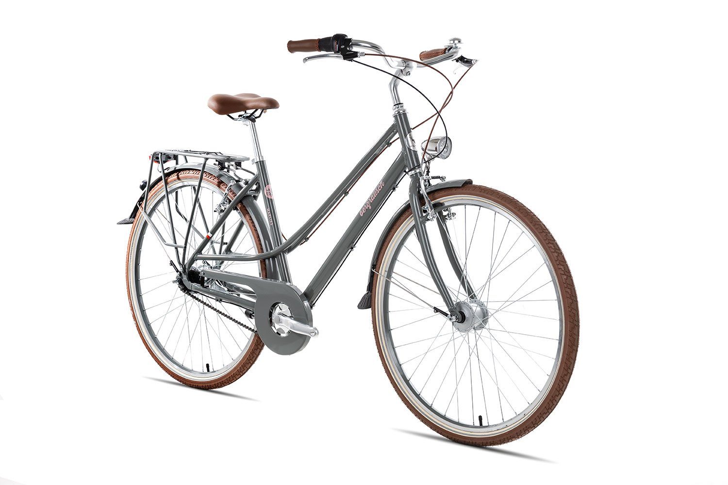 warmgrau Cityrad Rücktritt 7 tiefer Shimano schwarz/grau Schaltwerk, Gang 7 Marlies Nexus Zoll Bergrausch Citybike 28 7, Einstieg Damenrad