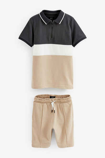 Next Shirt & Shorts Kurzärmeliges Polo-Shirt und Shorts im Set (2-tlg)