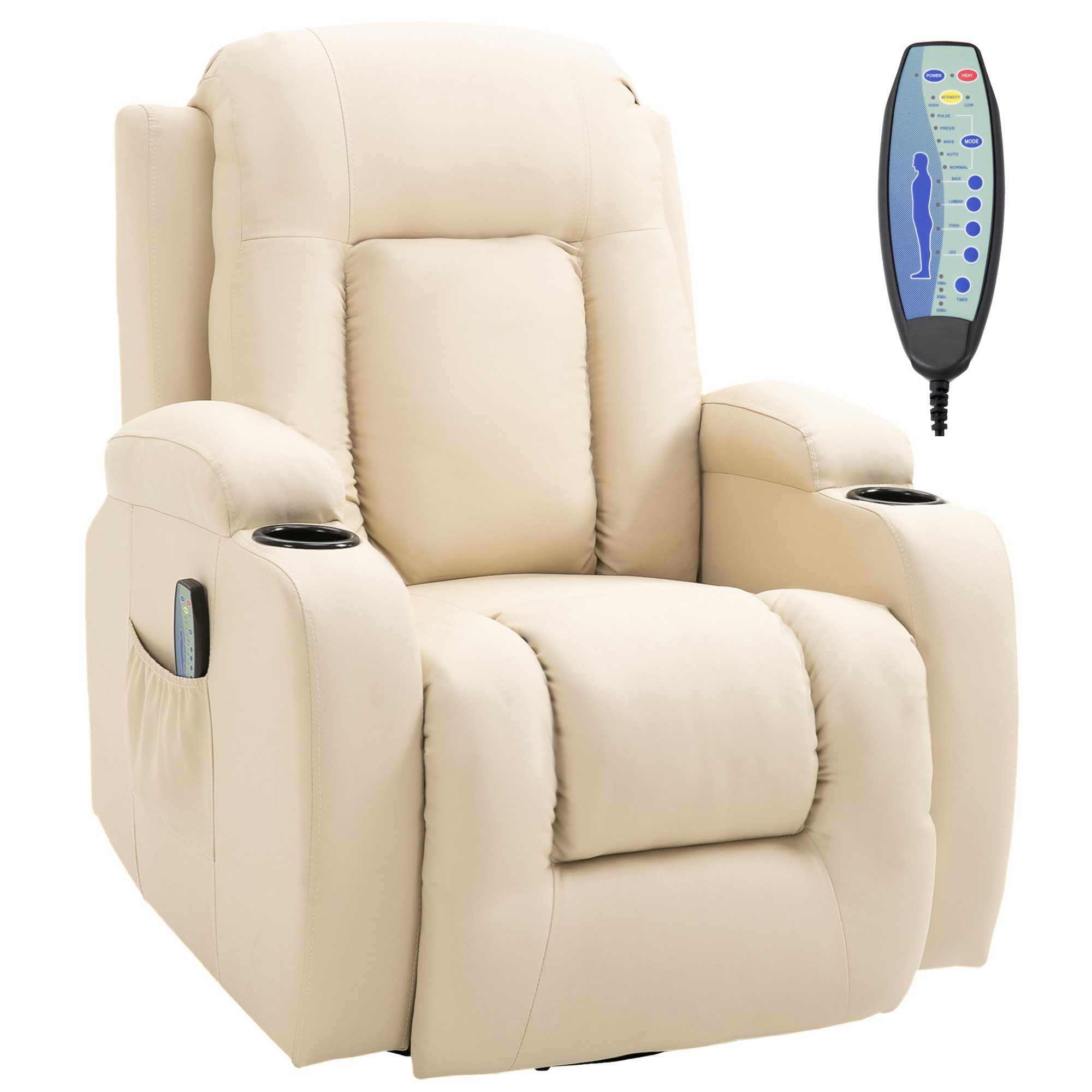 HOMCOM Massagesessel Fernsehsessel mit 8 Massagemodi, günstig online kaufen
