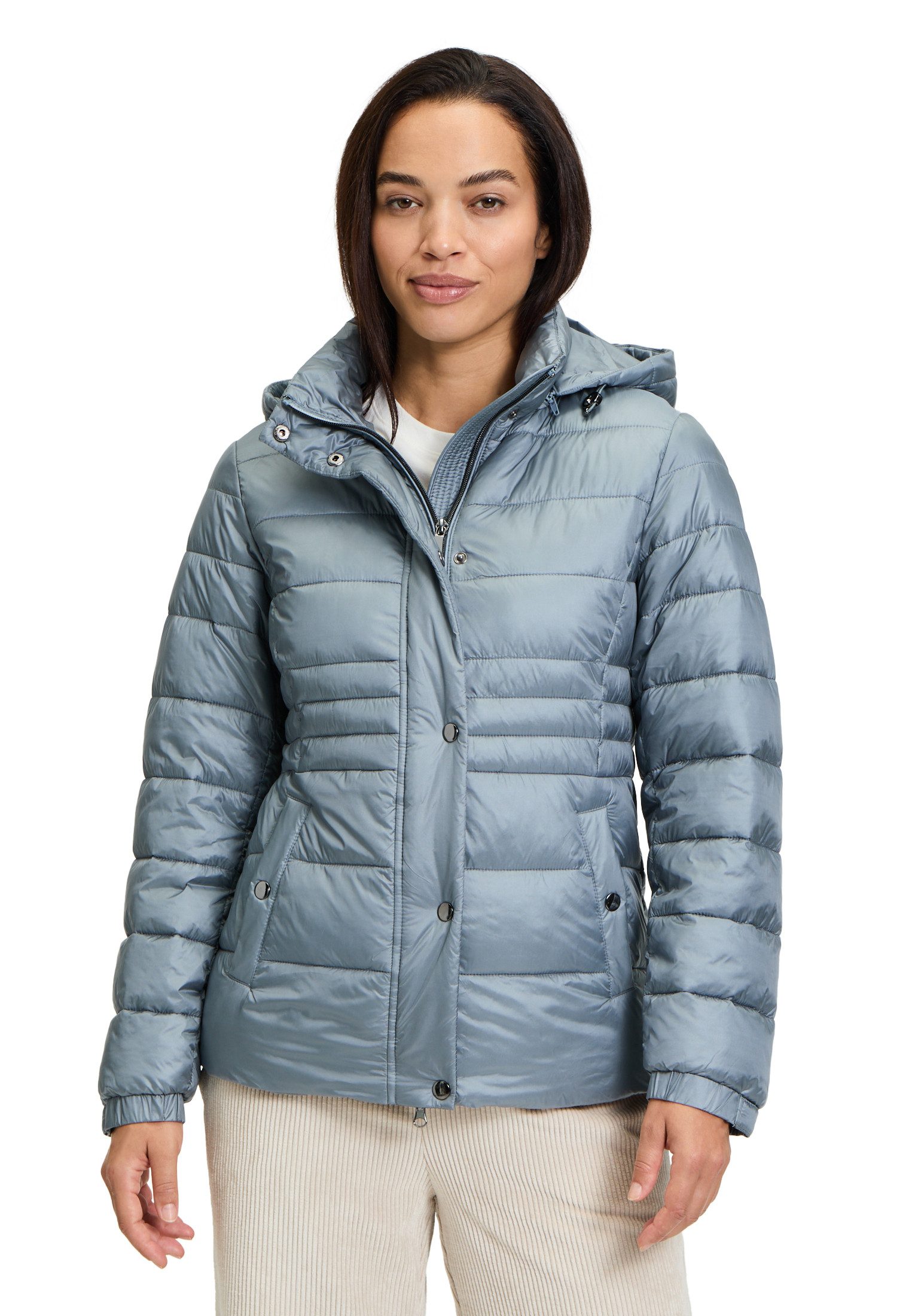 Cartoon Steppjacke Damen Steppjacke mit abnehmbarer Kapuze günstig online kaufen